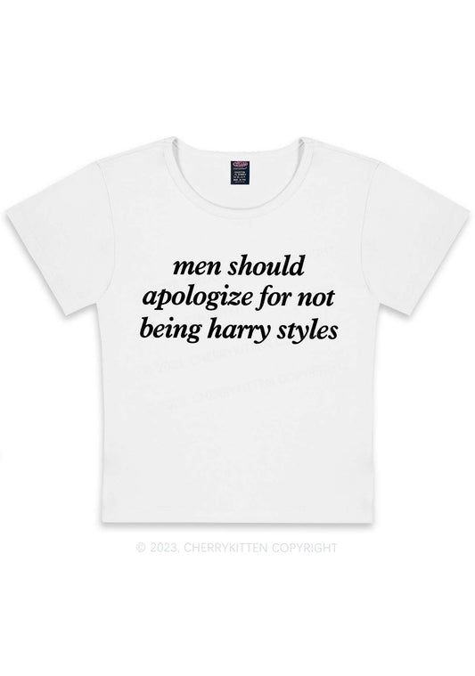 Men Should Apologize Y2K Baby Tee Cherrykitten