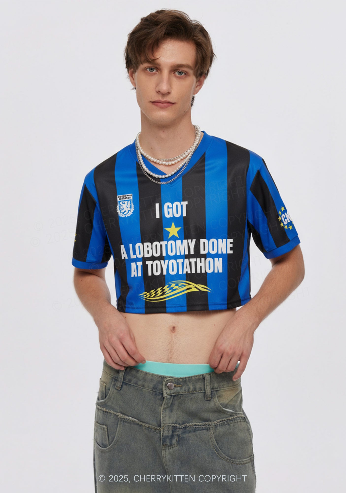 Custom I Got Lobotomy Y2K Crop Sport Jersey Shirts Cherrykitten