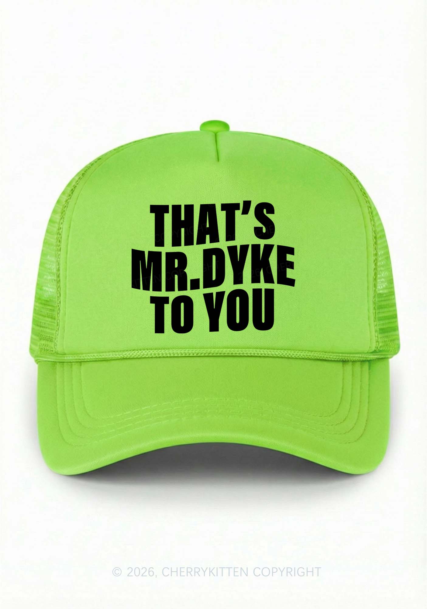 Thats Mr Dyke Pride Y2K Trucker Hat Cherrykitten