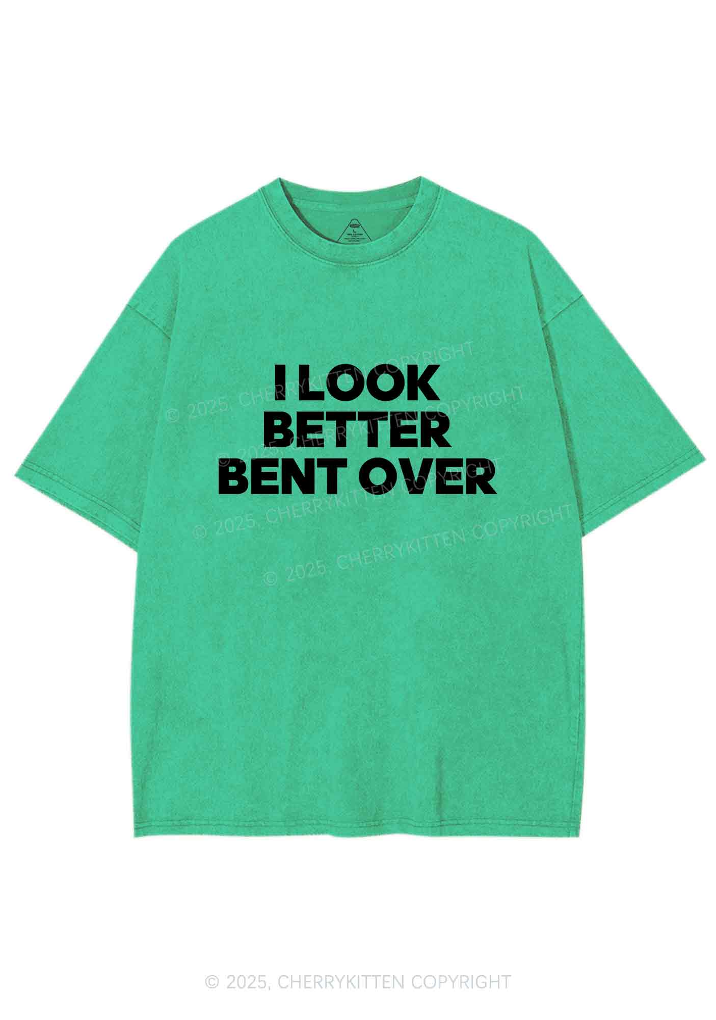 Look Better Bent Over Y2K Shirts Washed Tee Cherrykitten
