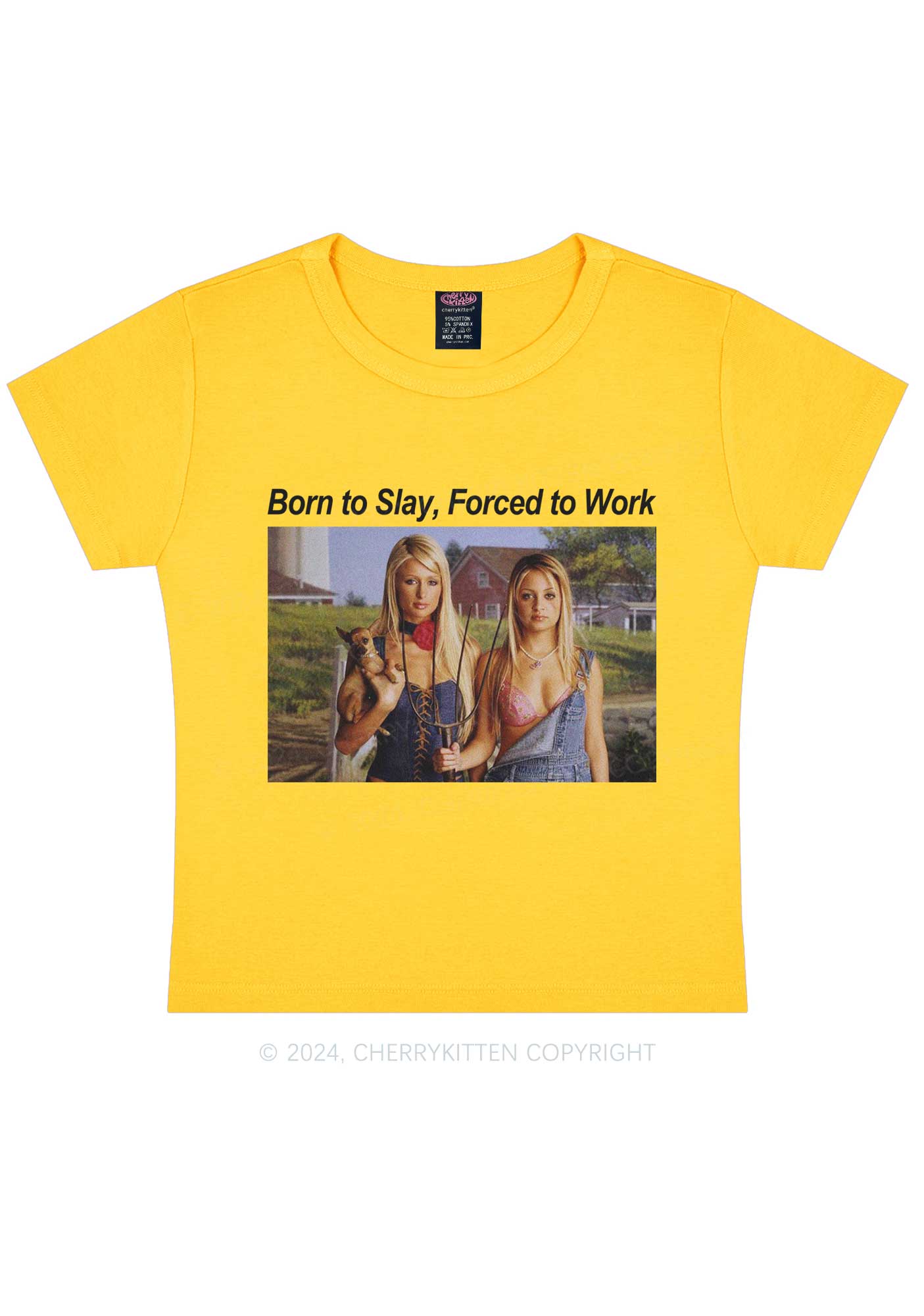 Born To Slay Y2K Baby Tee Cherrykitten