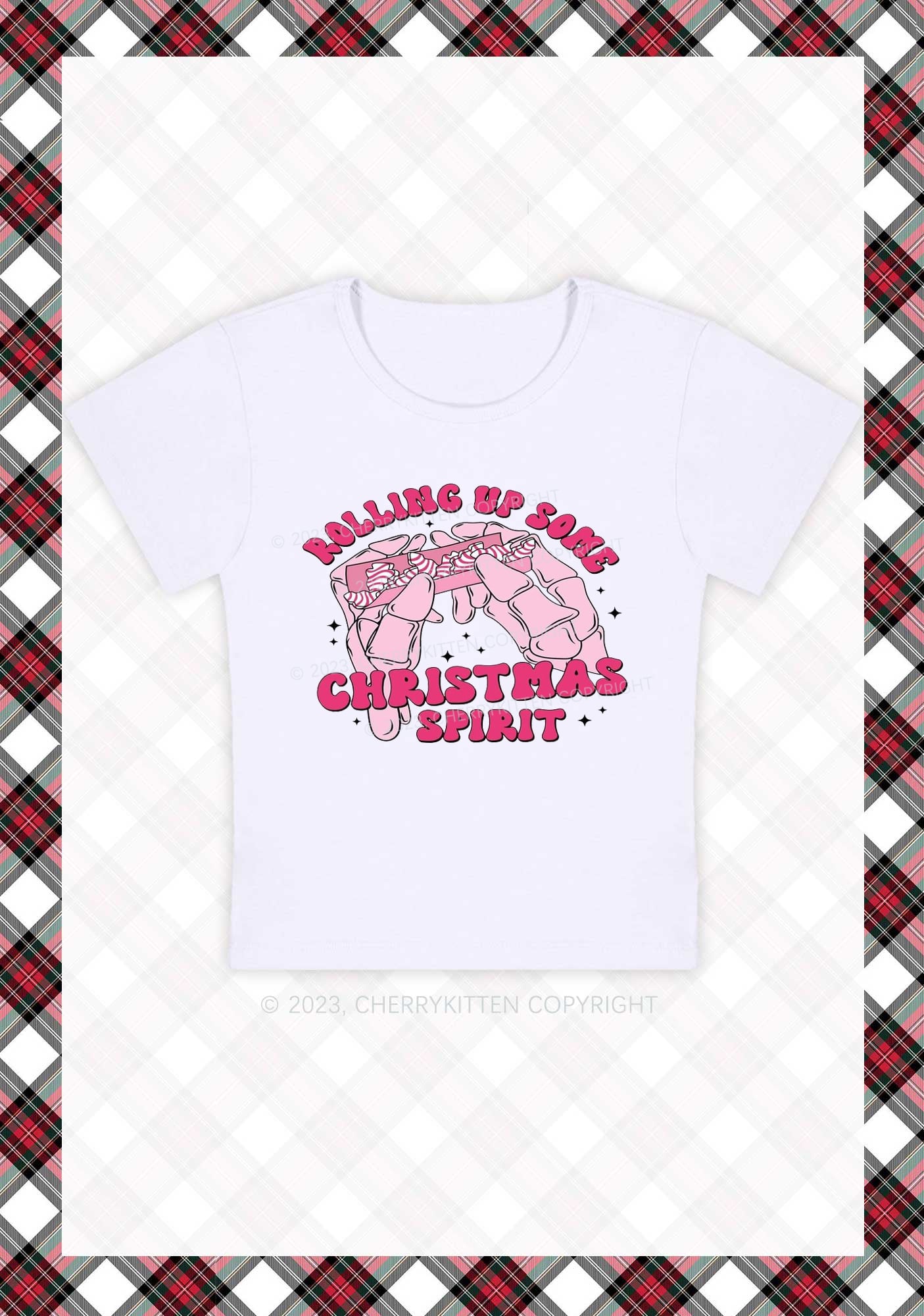 Rolling Up Some Christmas Spirit Baby Tee Cherrykitten