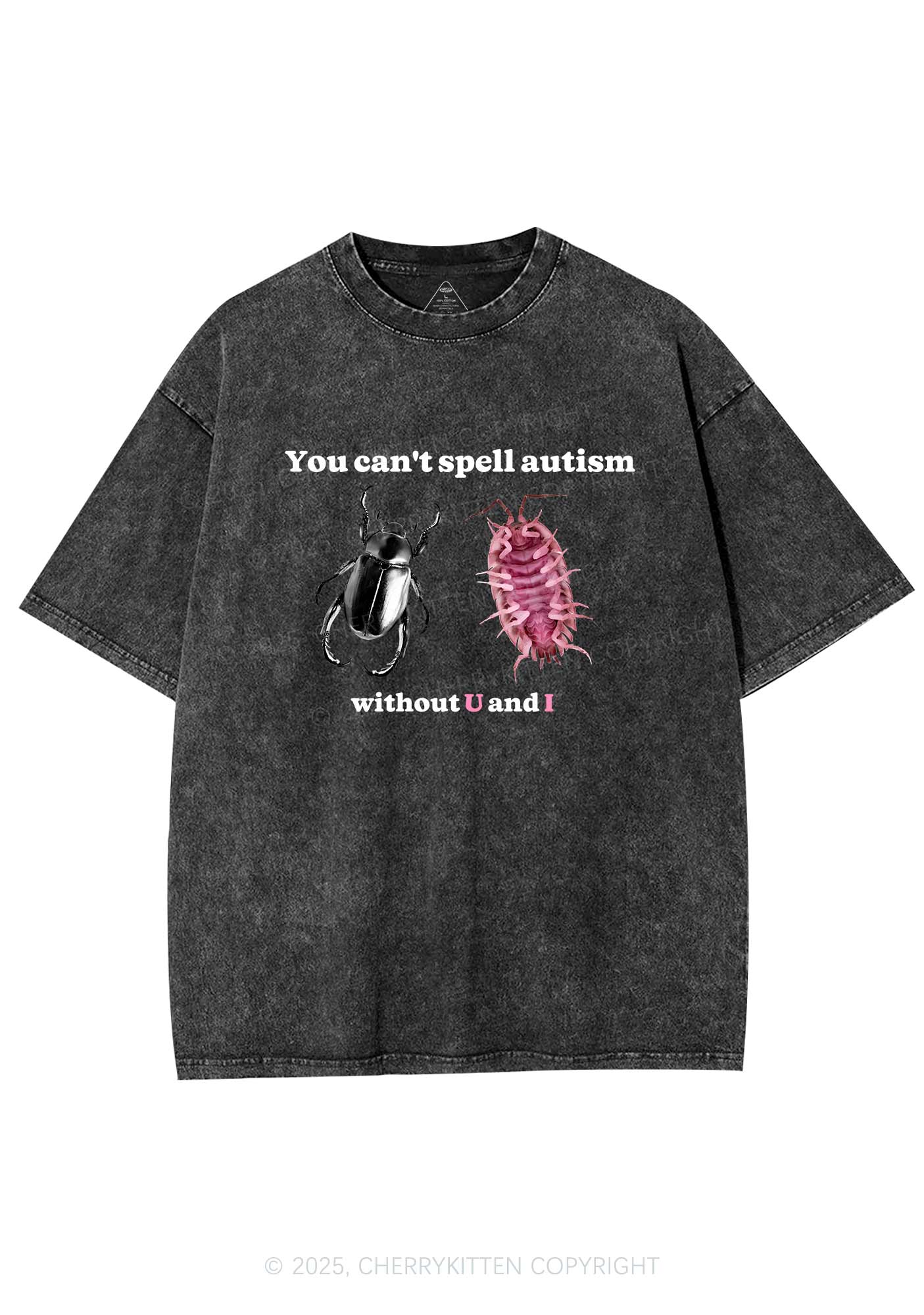 Autism Insect Y2K Shirts Washed Tee Cherrykitten