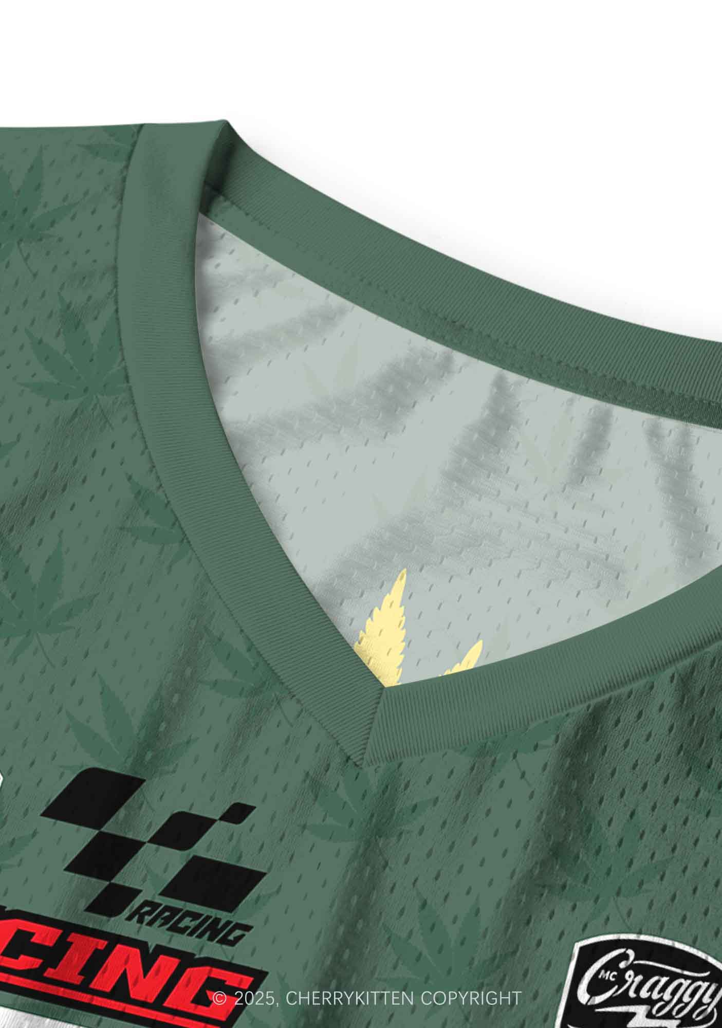 Custom Green Racing Smoke Blunt Y2K Sport Jersey Tank Cherrykitten