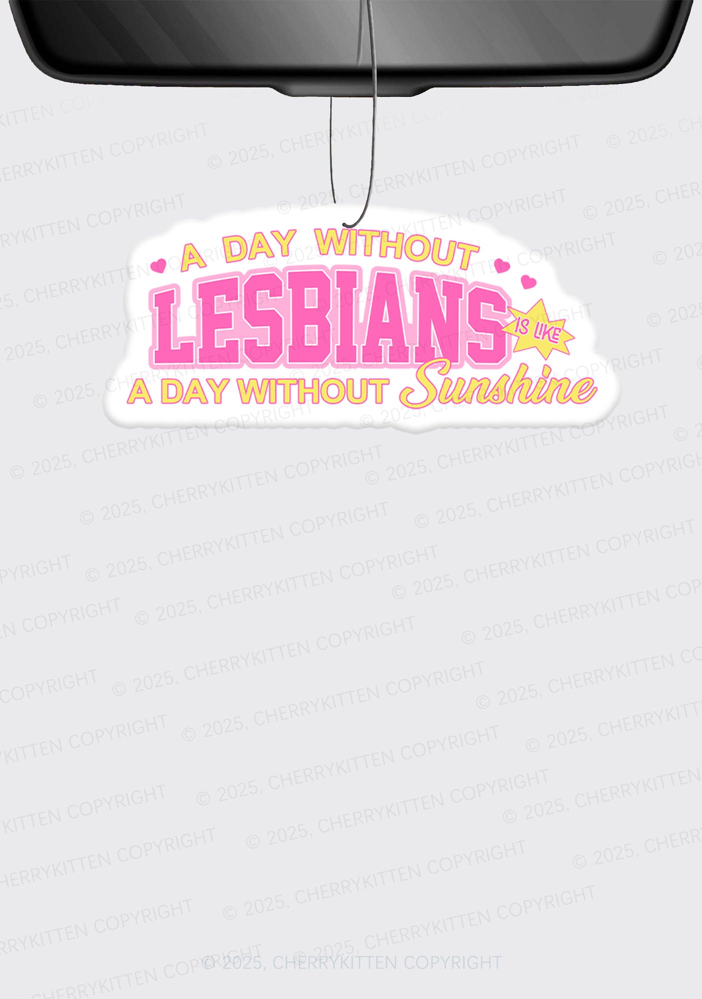 A Day Without Lesbians Pride 1Pc Y2K Car Air Freshener Cherrykitten