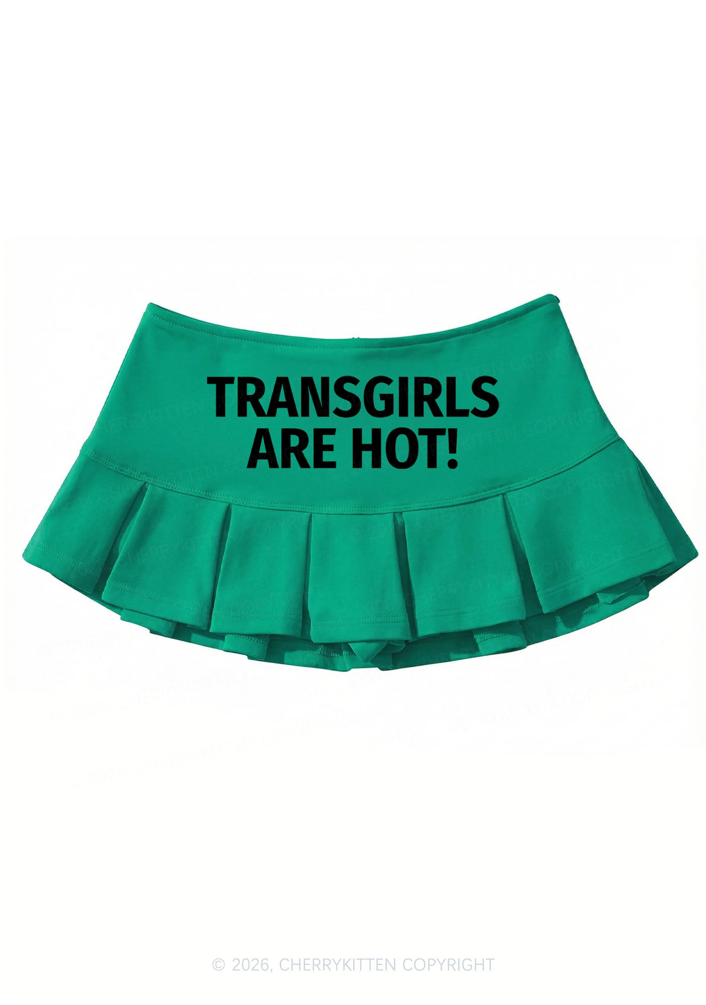 Transgirls Are Hot Pride Y2K Mini Pleated Skirts Cherrykitten