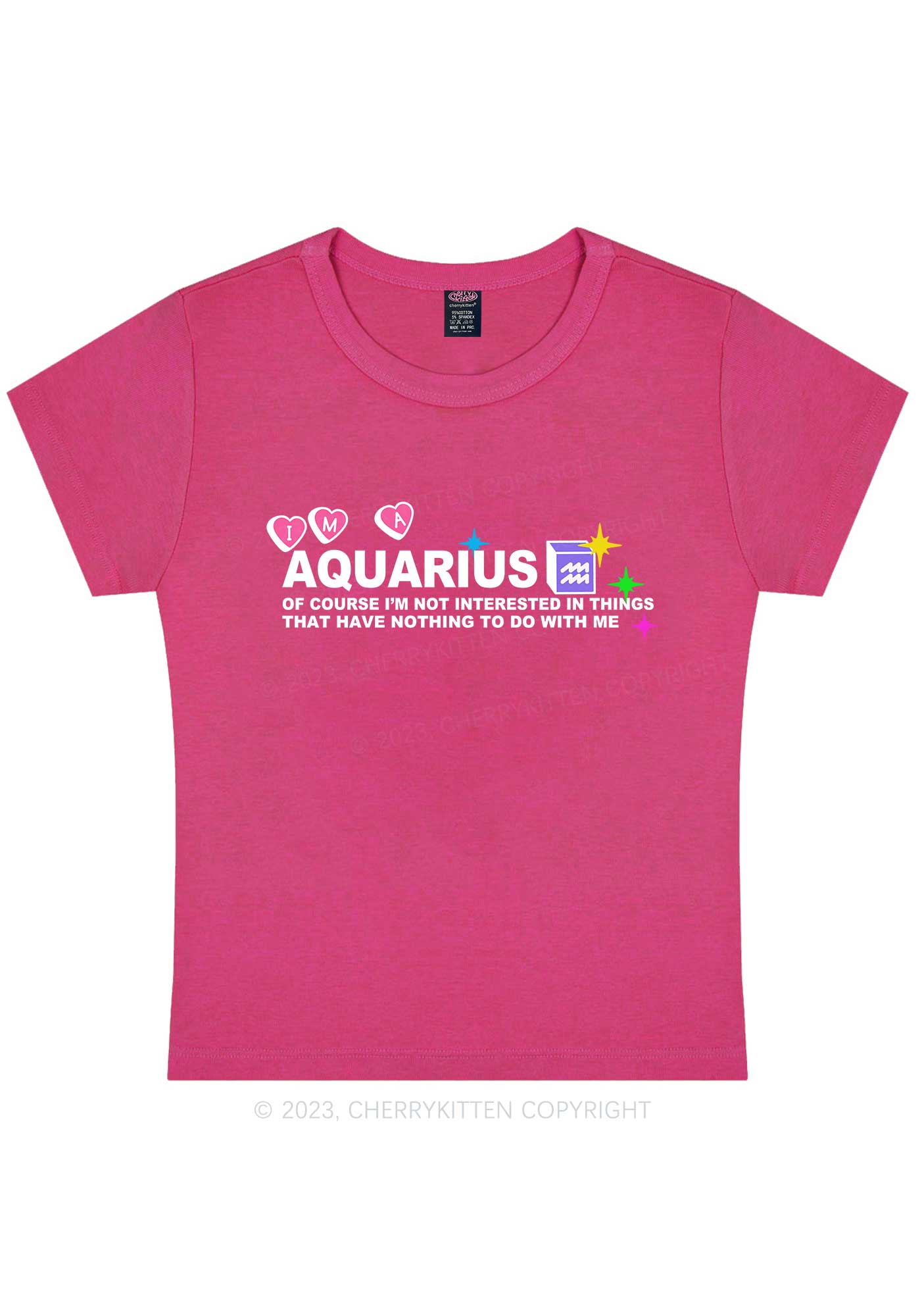 Curvy I'm A Aquarius Y2K Baby Tee Cherrykitten