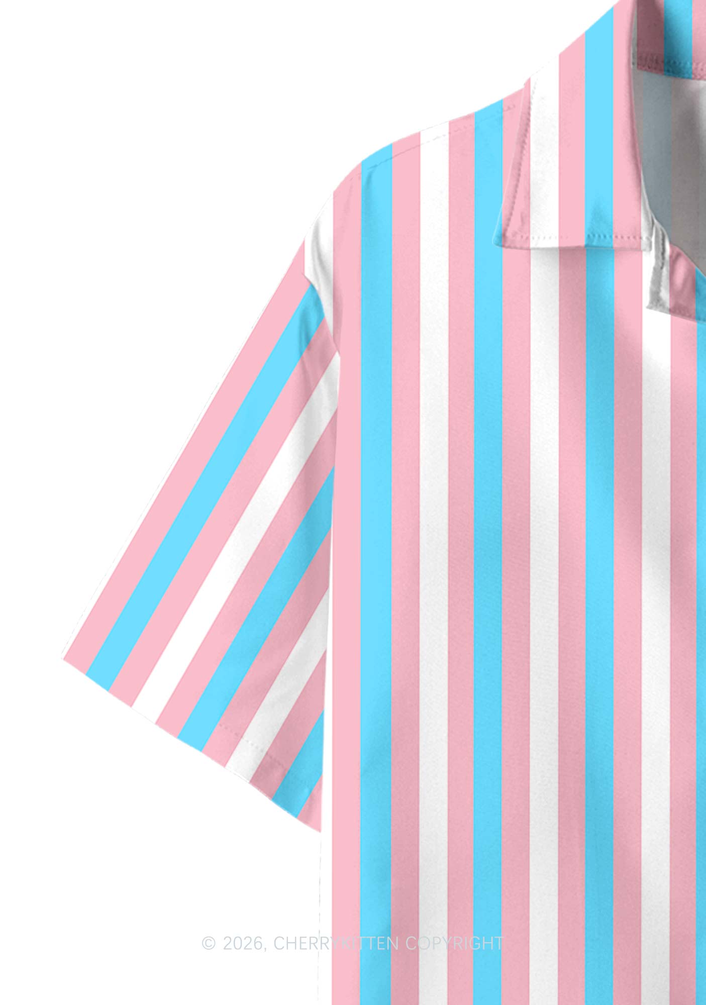 Transgender Flag Pride Y2K Print Shirt Cherrykitten