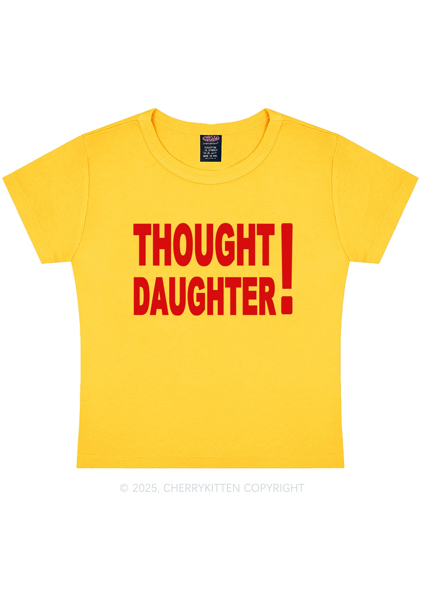Thought Daughter Y2K Baby Tee Cherrykitten