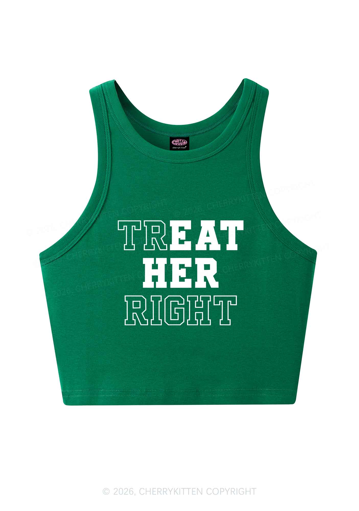 Eat Her Right Pride Y2K Crop Tank Top Cherrykitten
