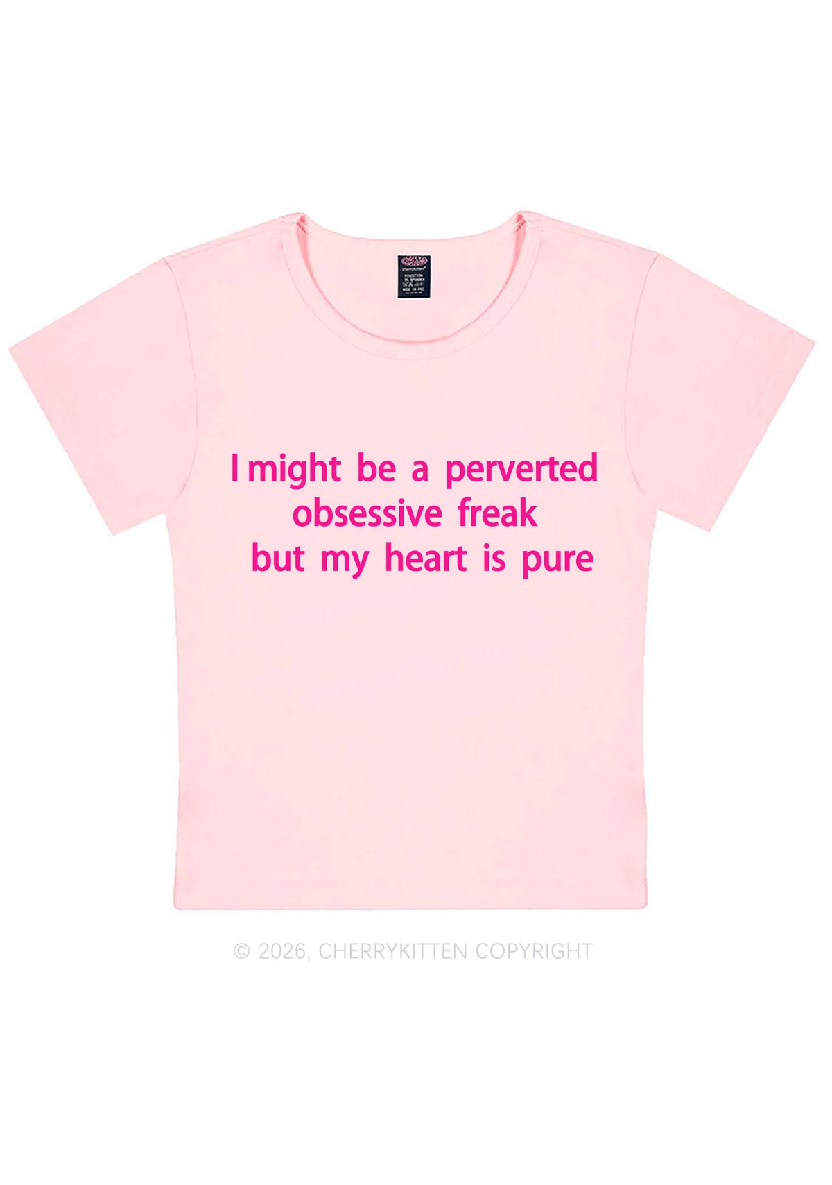 I Might Be A Perverted Obsessive Freak Y2K Baby Tee Cherrykitten