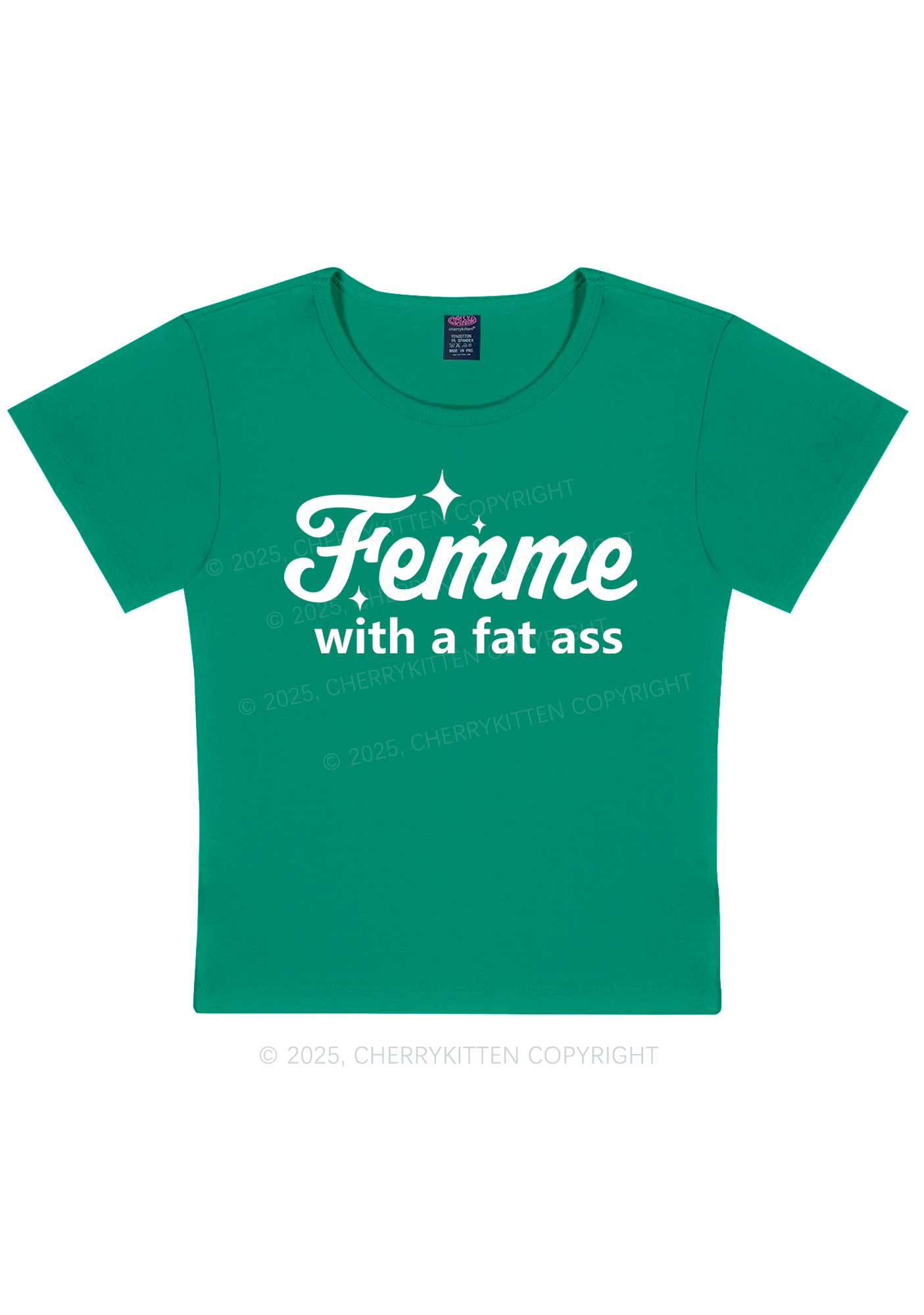 Femme With Fat Axx Pride Y2K Baby Tee Cherrykitten
