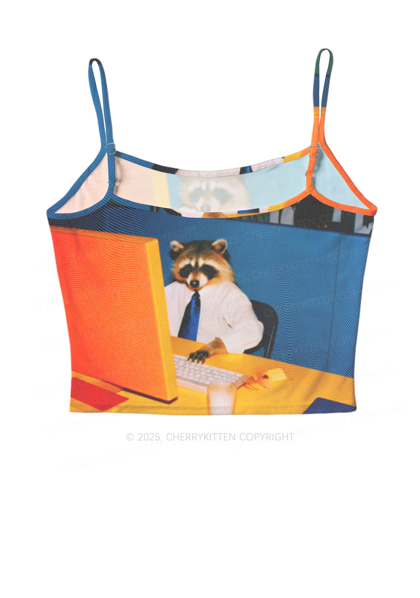 Office Raccoon Y2K Mesh Cami Tank Cherrykitten