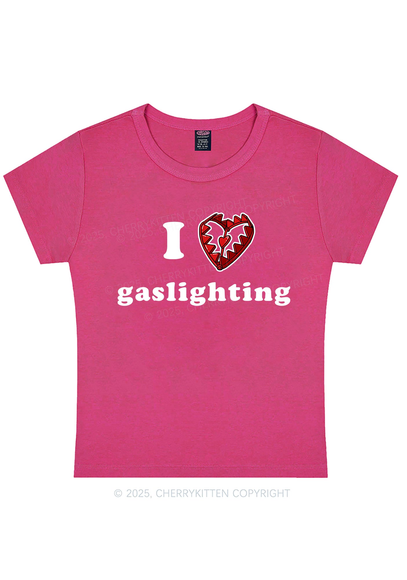 Love Gaslighting Y2K Baby Tee Cherrykitten