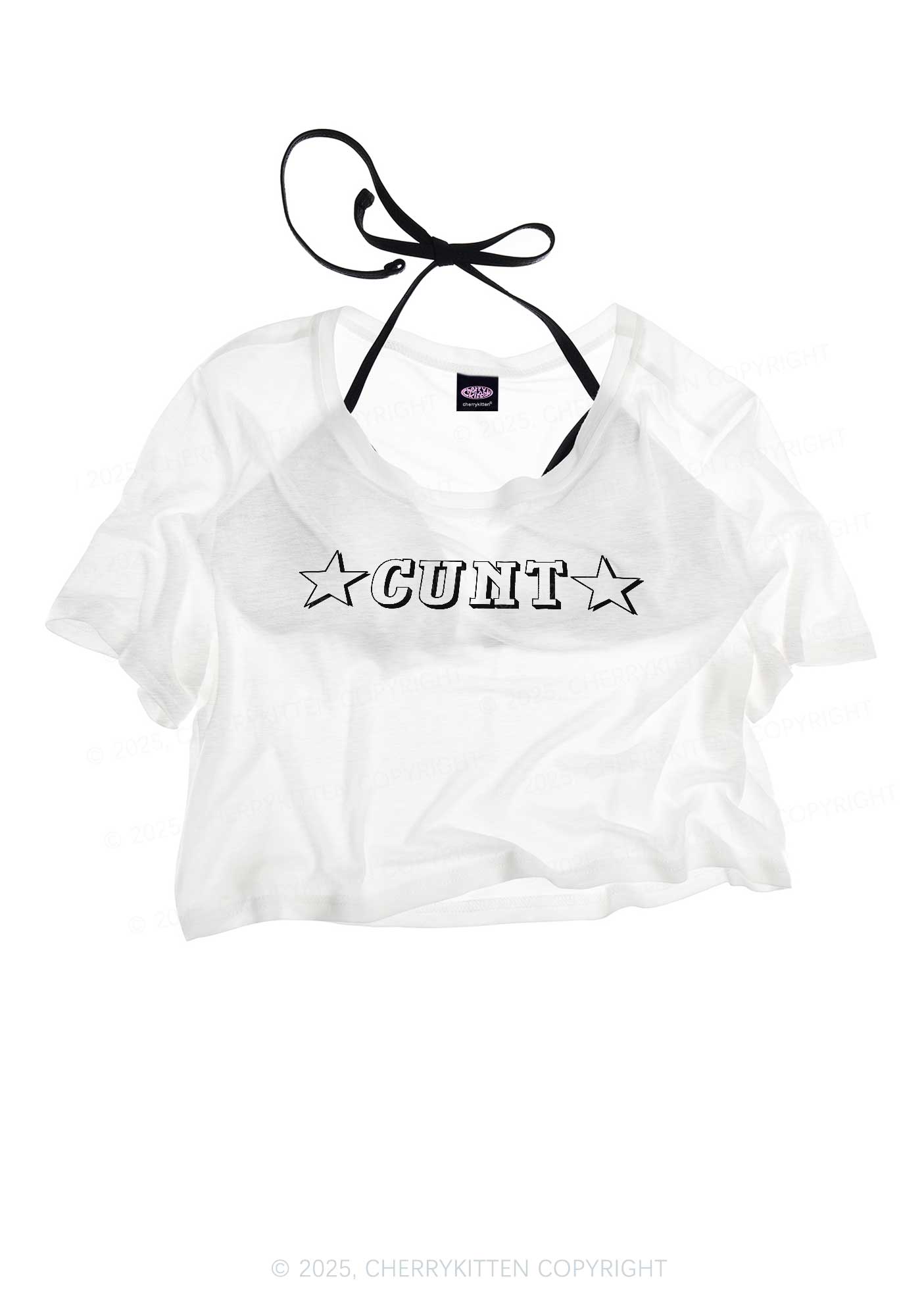 Star Count Y2K Sheer Crop Tee Cherrykitten