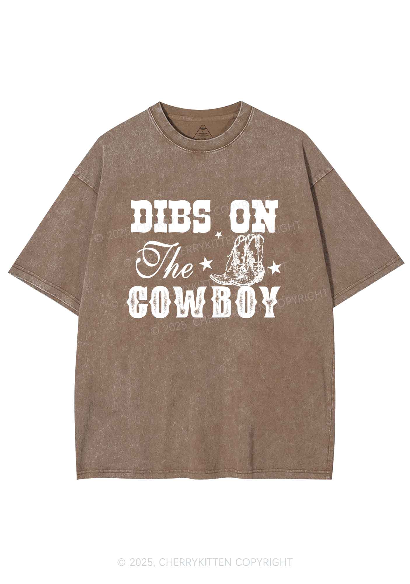 Dibs On The Cowboy Y2K Shirts Washed Tee Cherrykitten