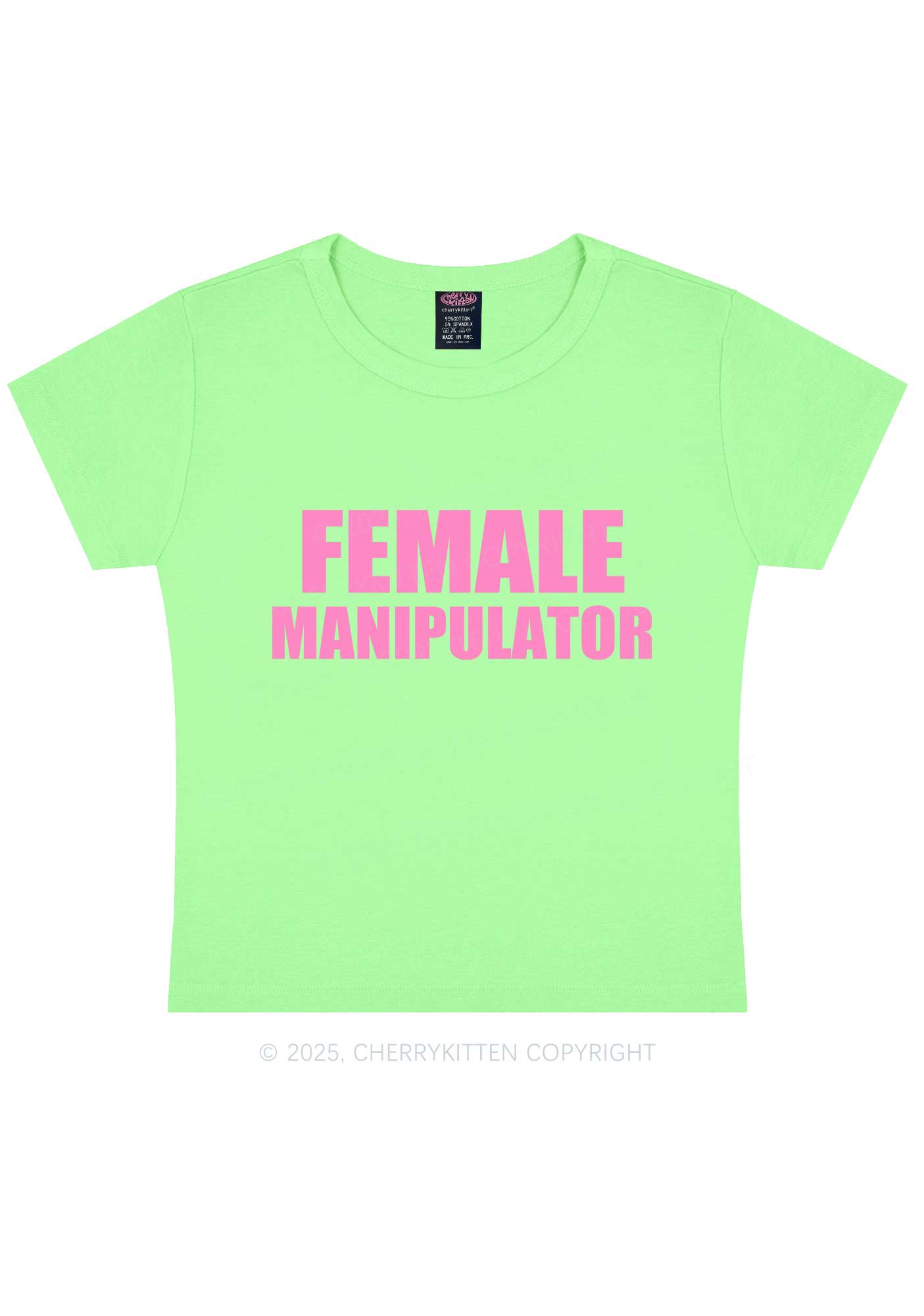 Female Manipulator Y2K Baby Tee Cherrykitten