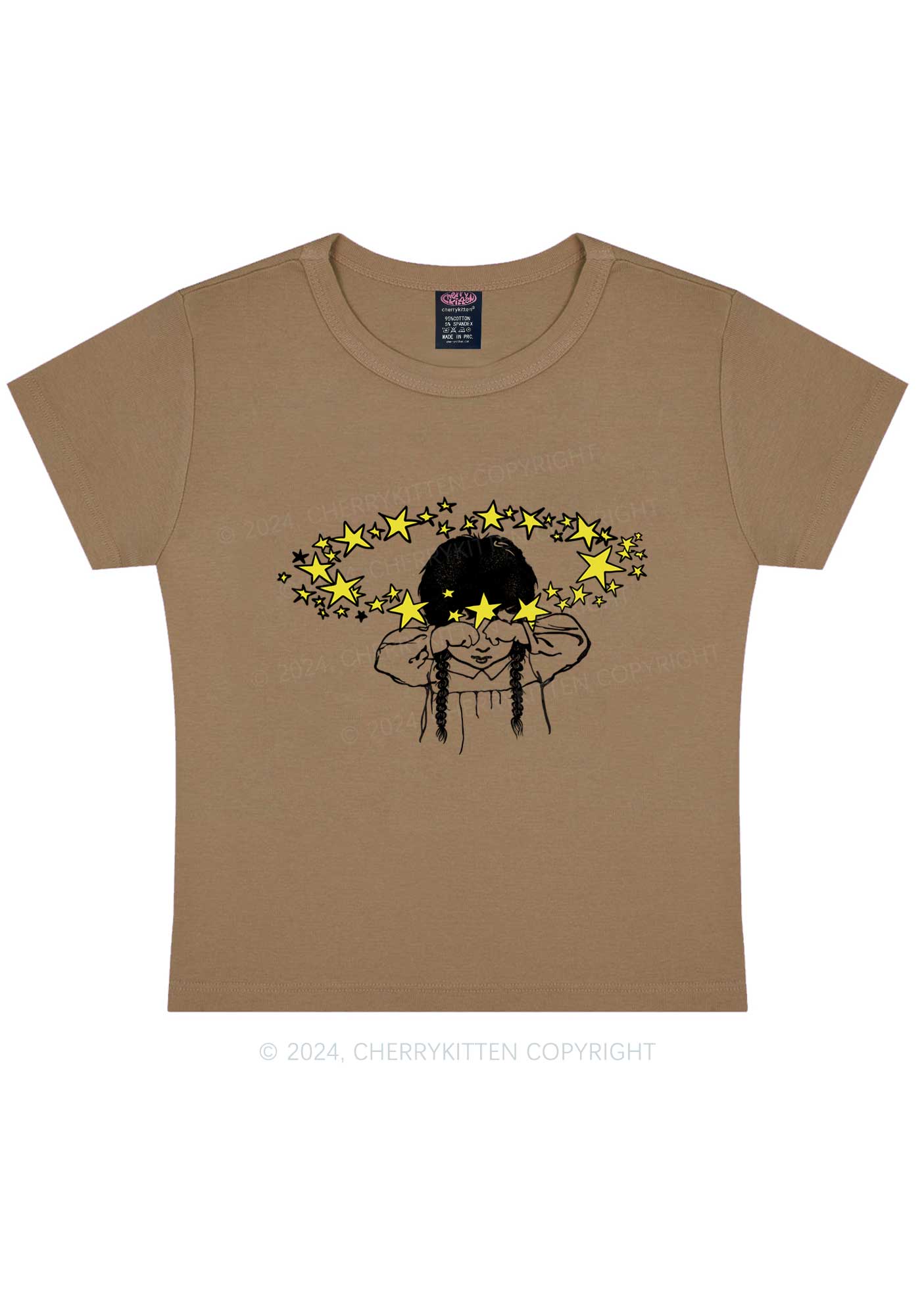 Stars In Your Eyes Y2K Baby Tee Cherrykitten