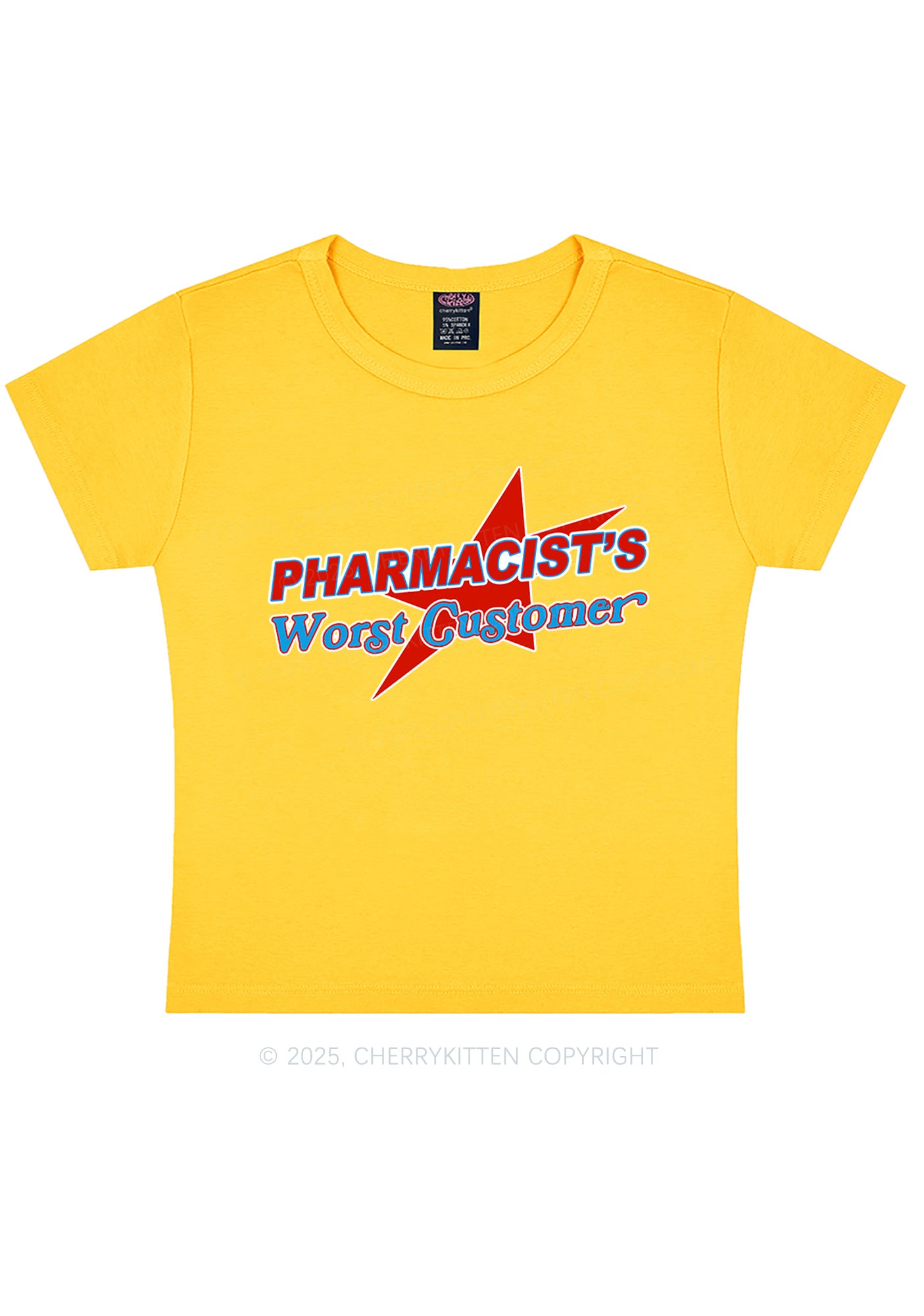 Pharmacists Worst Customer Y2K Baby Tee Cherrykitten