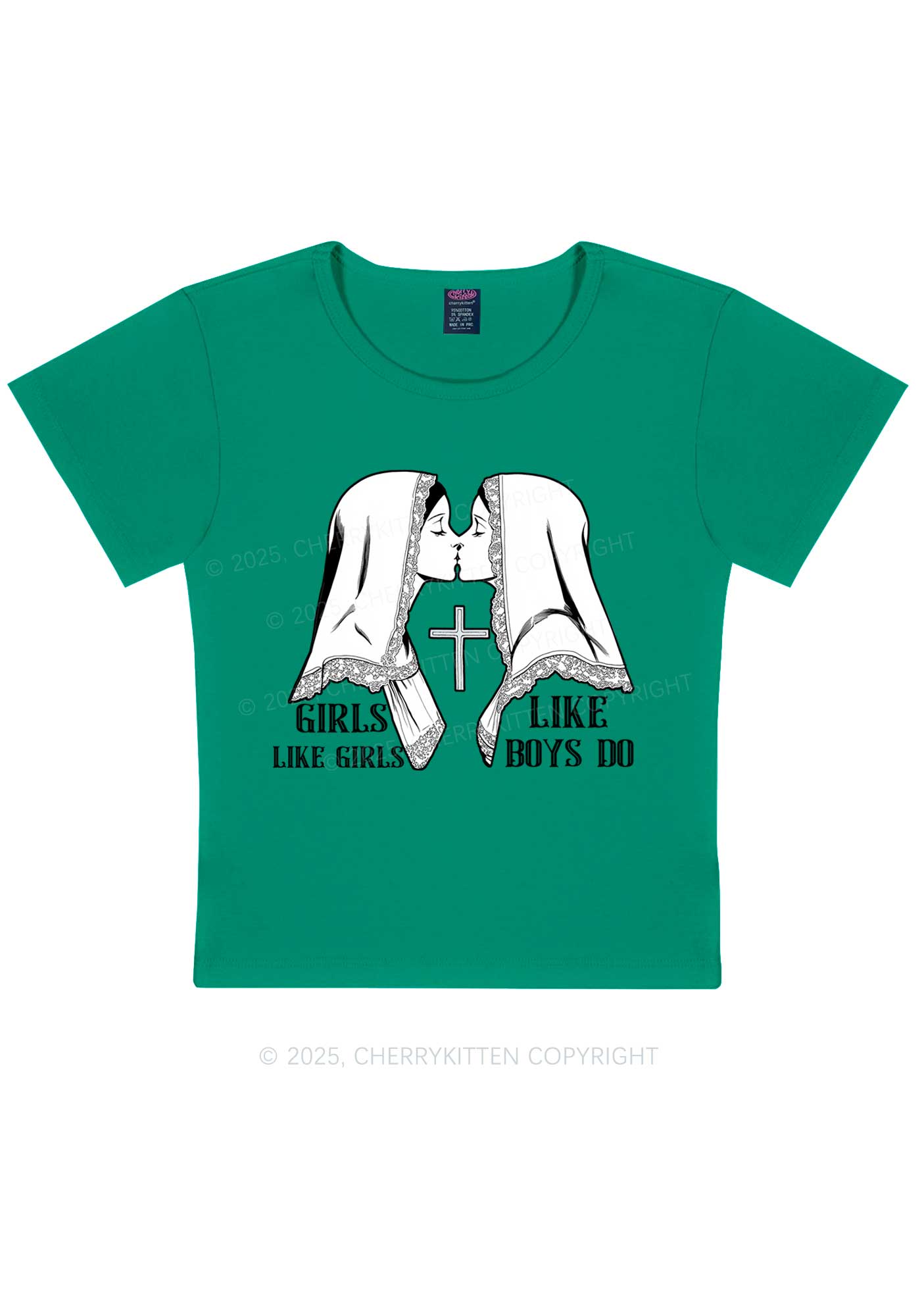 Girls Like Girls Pride Y2K Baby Tee Cherrykitten