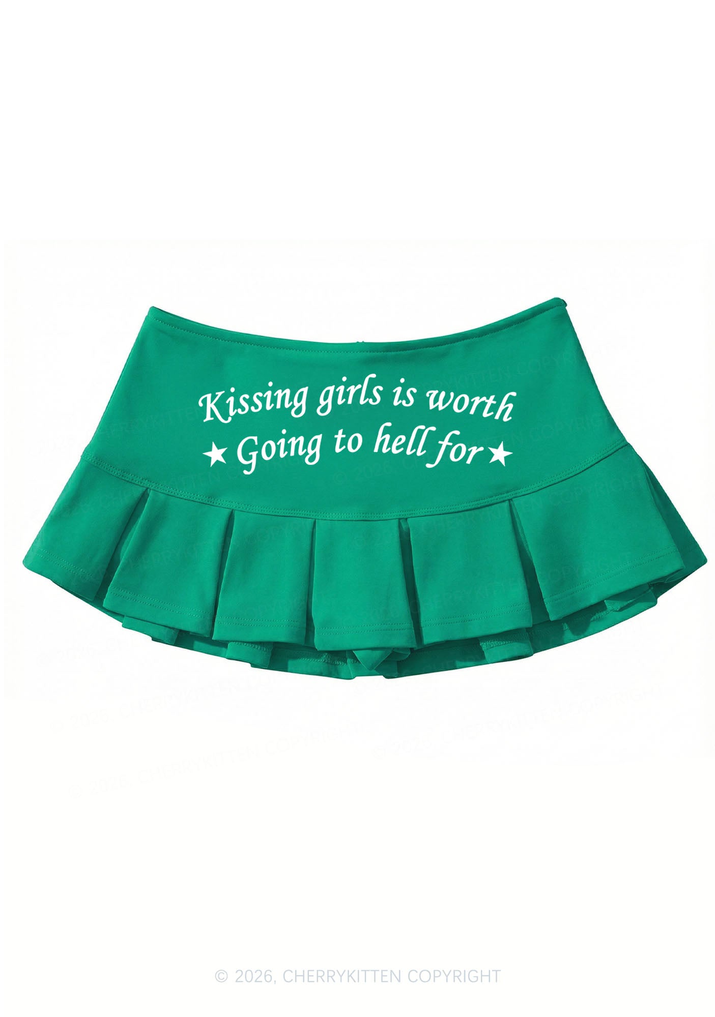 Kissing Girls Is Worth Pride Y2K Mini Pleated Skirts Cherrykitten