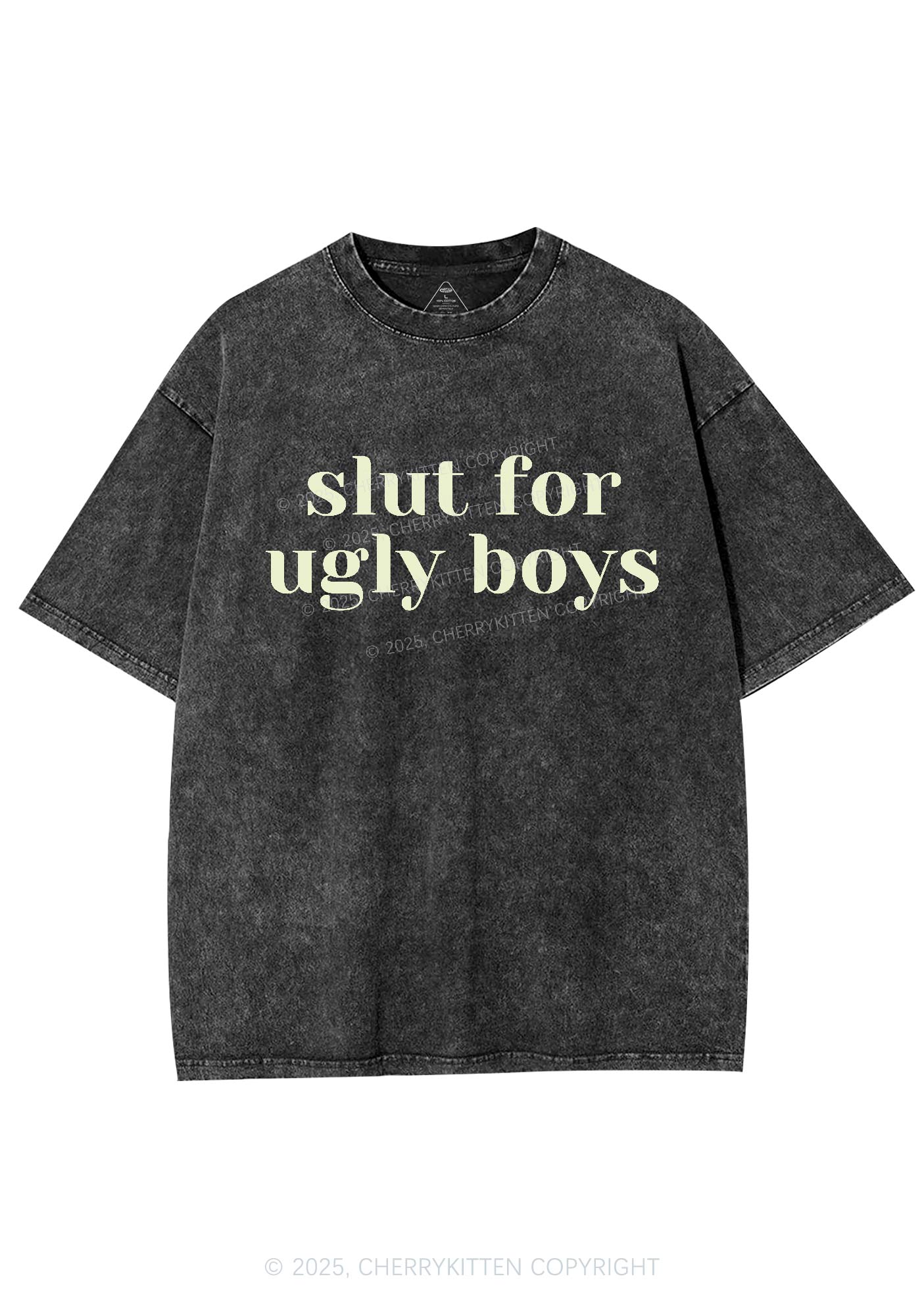 Slxt For Ugly Boys Y2K Shirts Washed Tee Cherrykitten