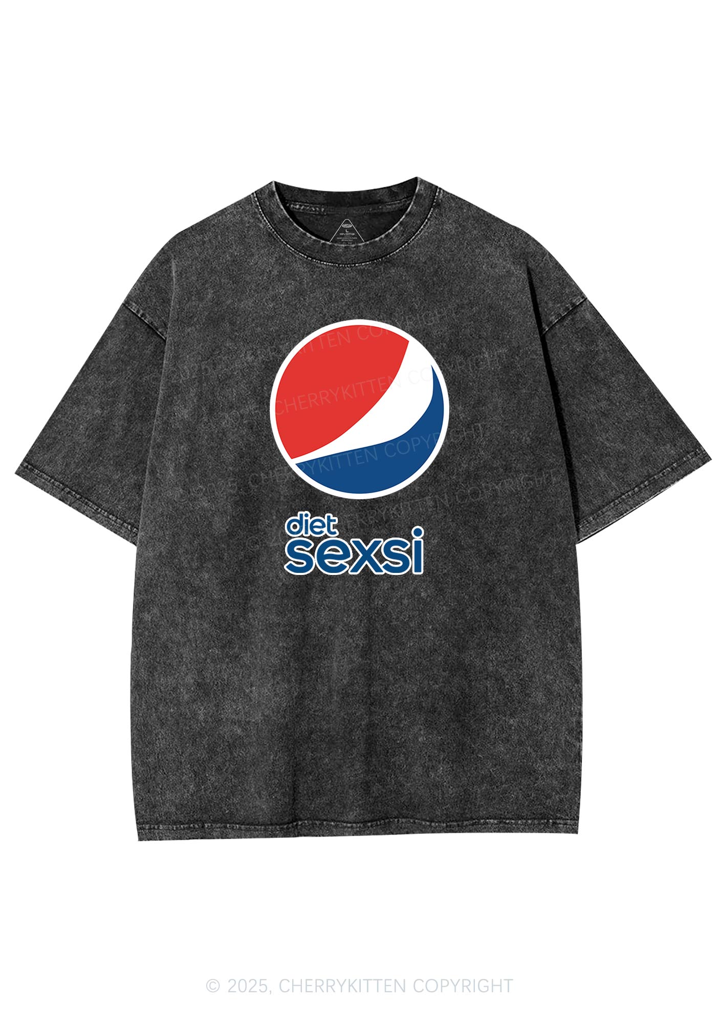 Diet Sexsi Y2K Shirts Washed Tee Cherrykitten