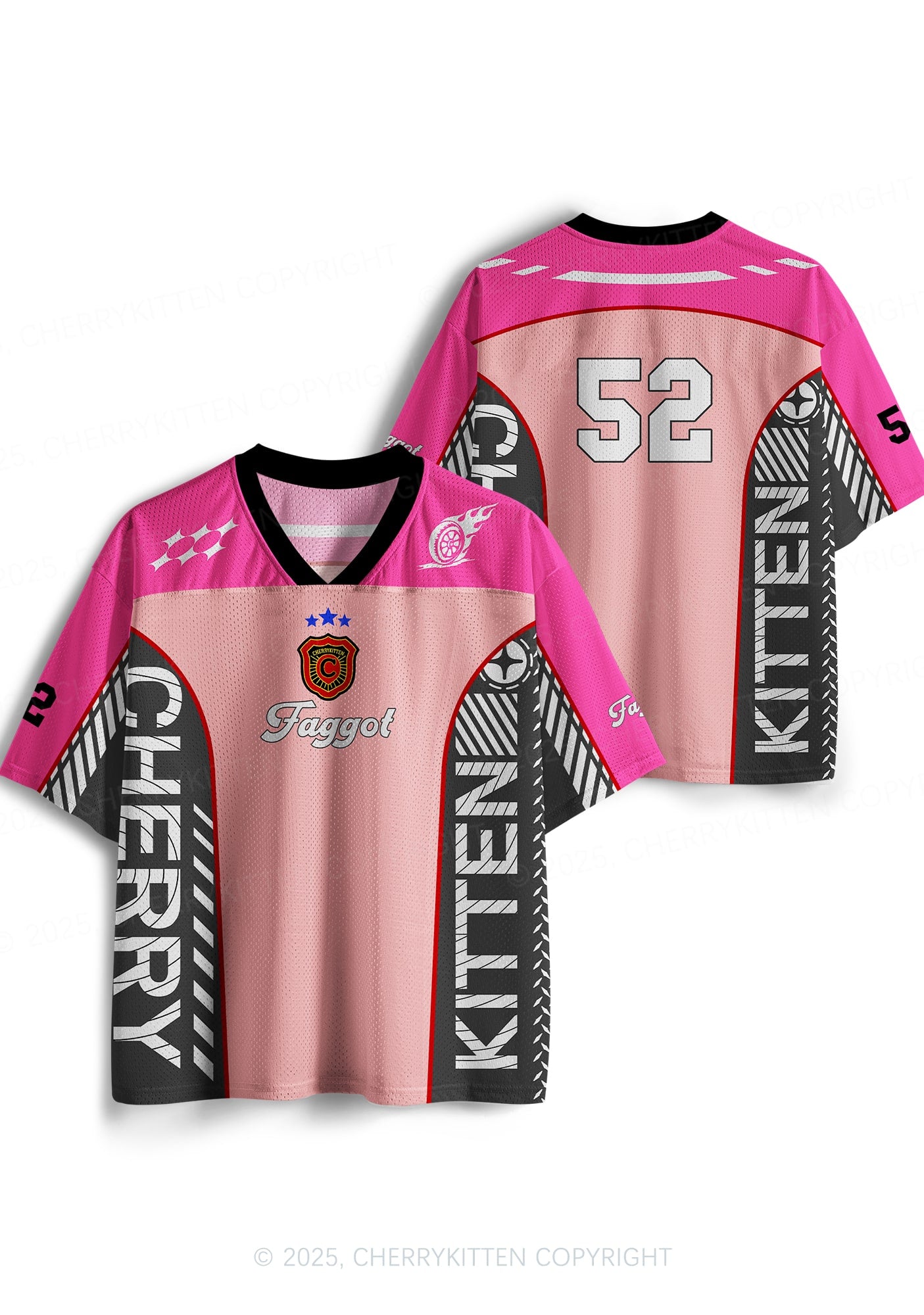 Custom Pink Faggot Pride Y2K Sport Jersey Shirts Cherrykitten