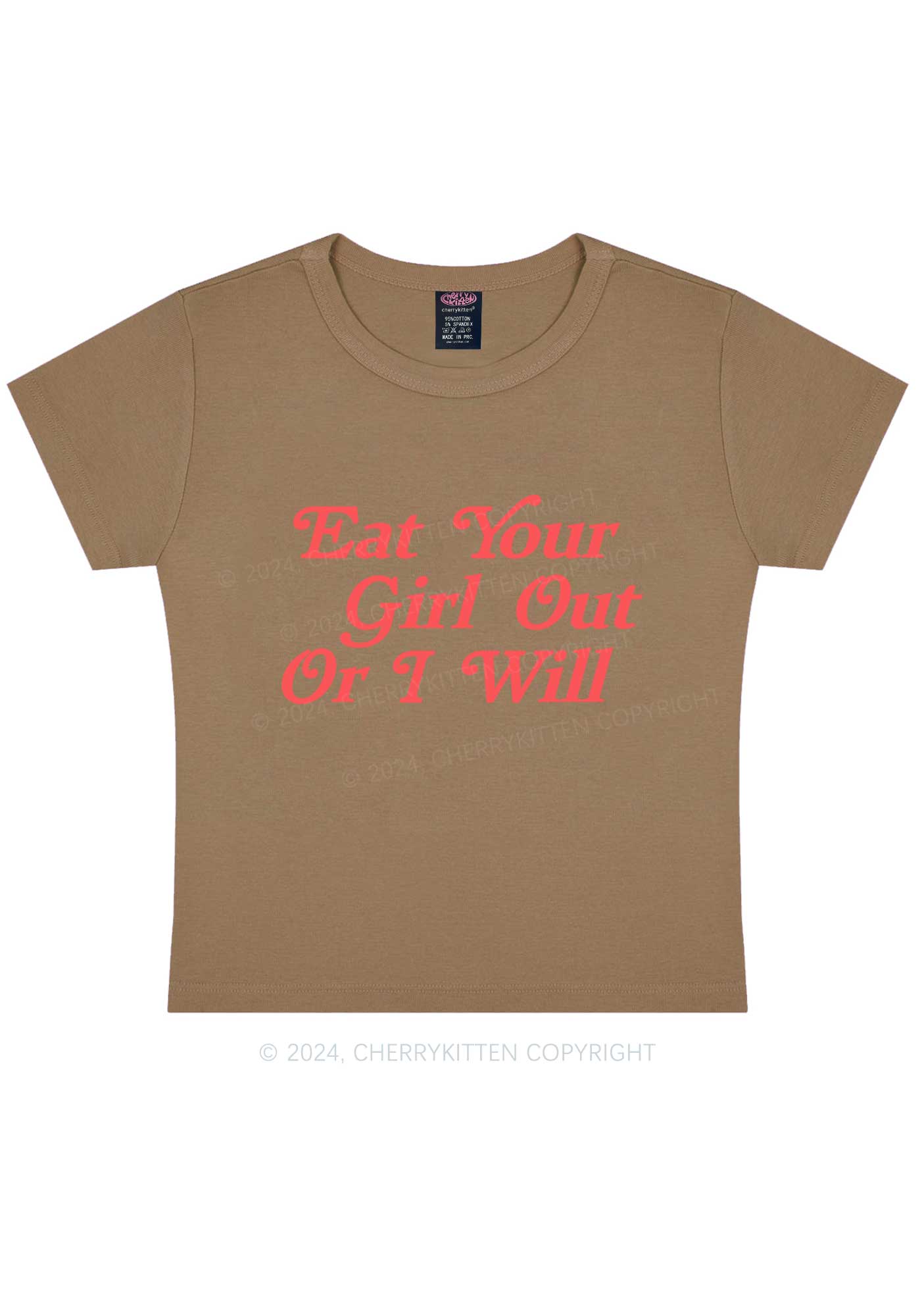 Eat Your Girl Out Y2K Baby Tee Cherrykitten