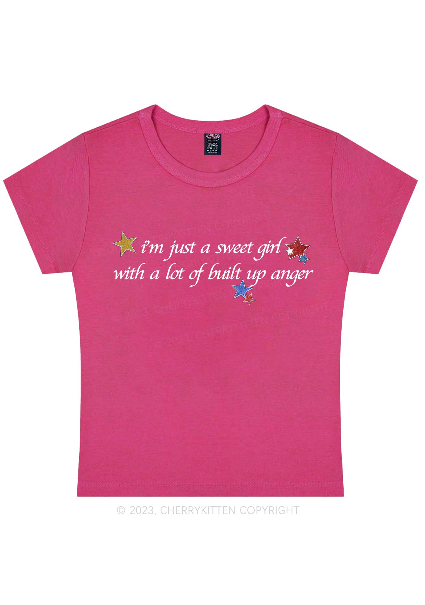 I'm A Sweet Girl Y2K Baby Tee Cherrykitten