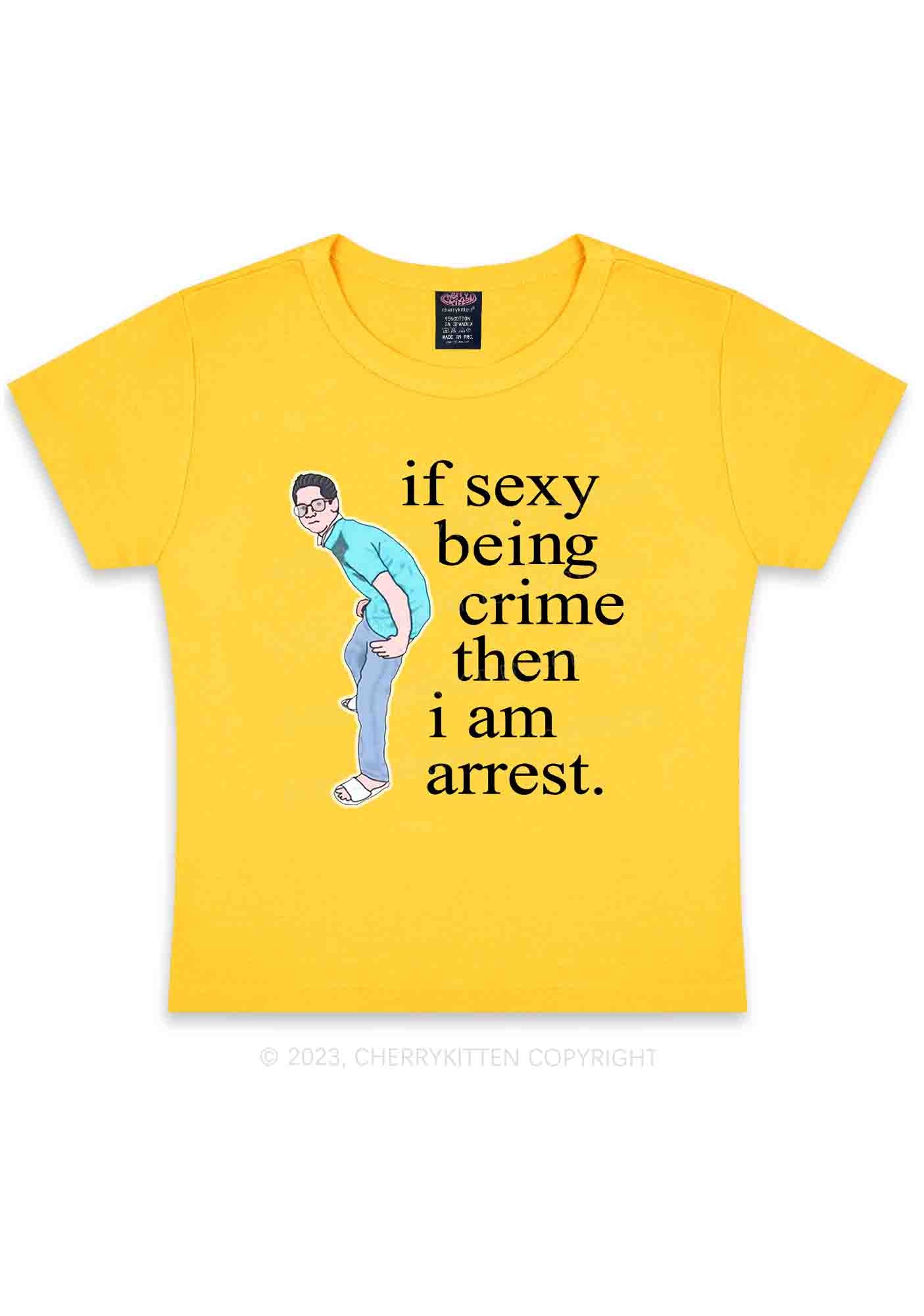 I Am Arrest Y2K Baby Tee Cherrykitten