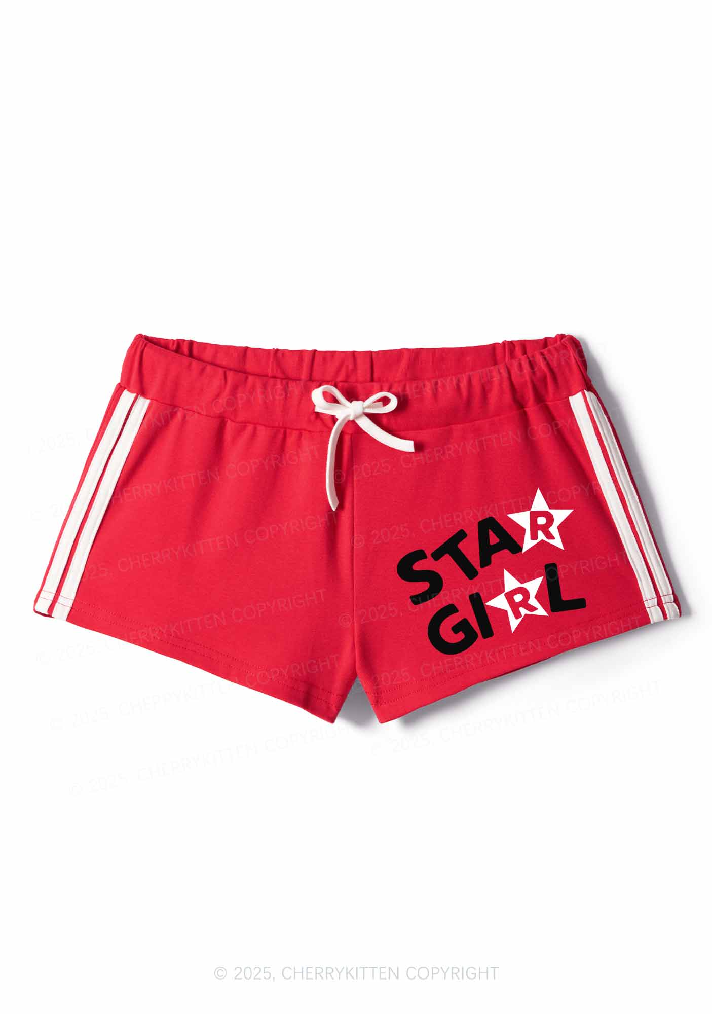 Star Girl Y2K Drawstring Mini Shorts Cherrykitten