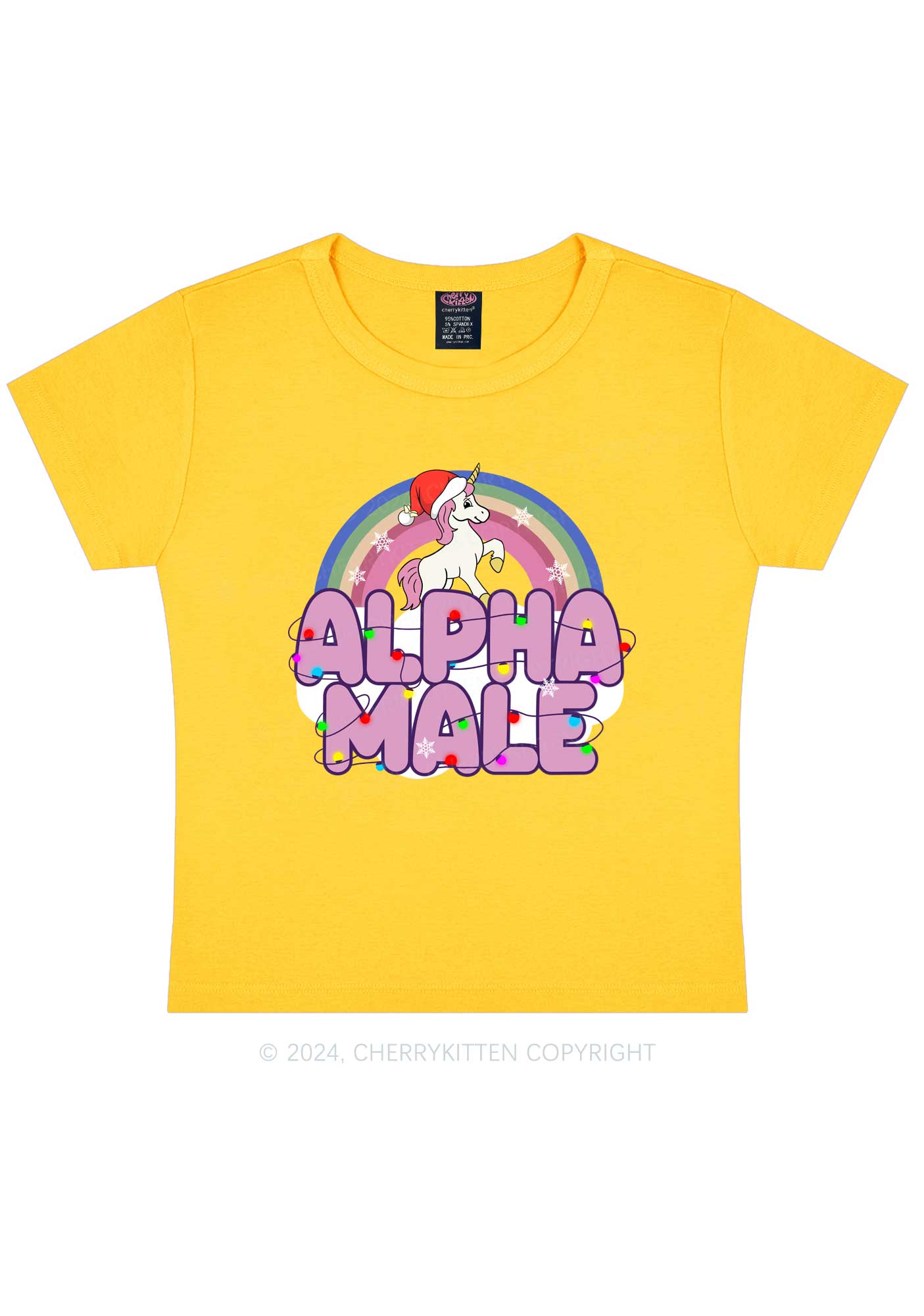 Christmas Alpha Male Y2K Baby Tee Cherrykitten