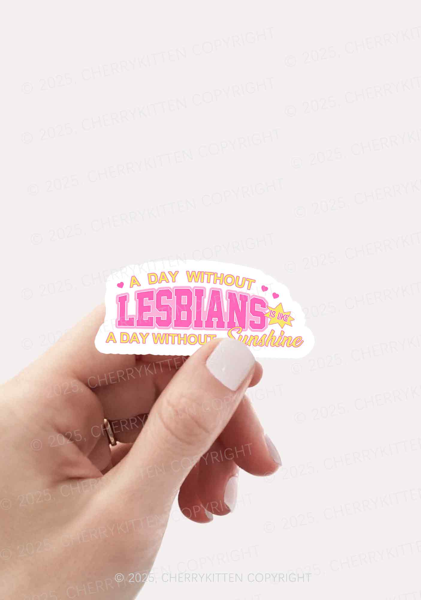 A Day Without Lesbians Pride 1Pc Y2K Sticker Cherrykitten