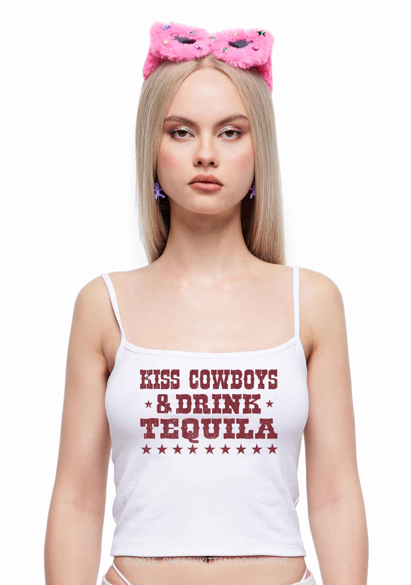 Kiss Cowboys Y2K Spaghetti Strap Cami Cherrykitten