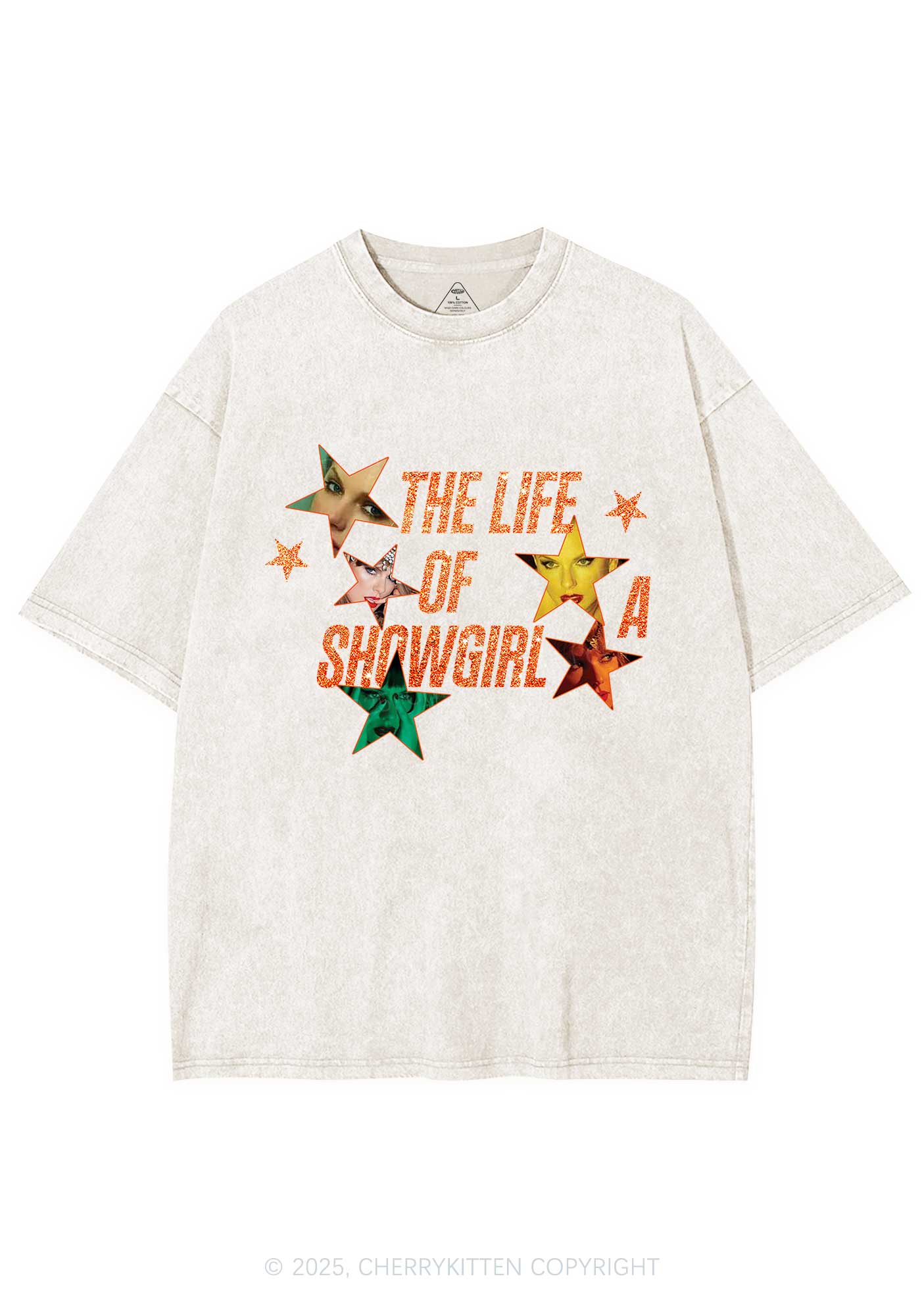 Star TS Photo Y2K Shirts Washed Tee Cherrykitten