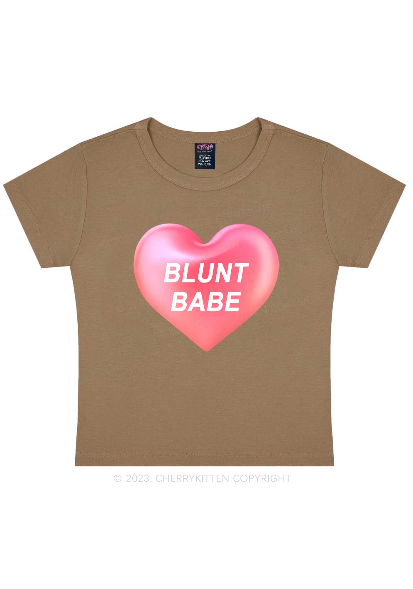 Blunt Babe Y2K Baby Tee Cherrykitten