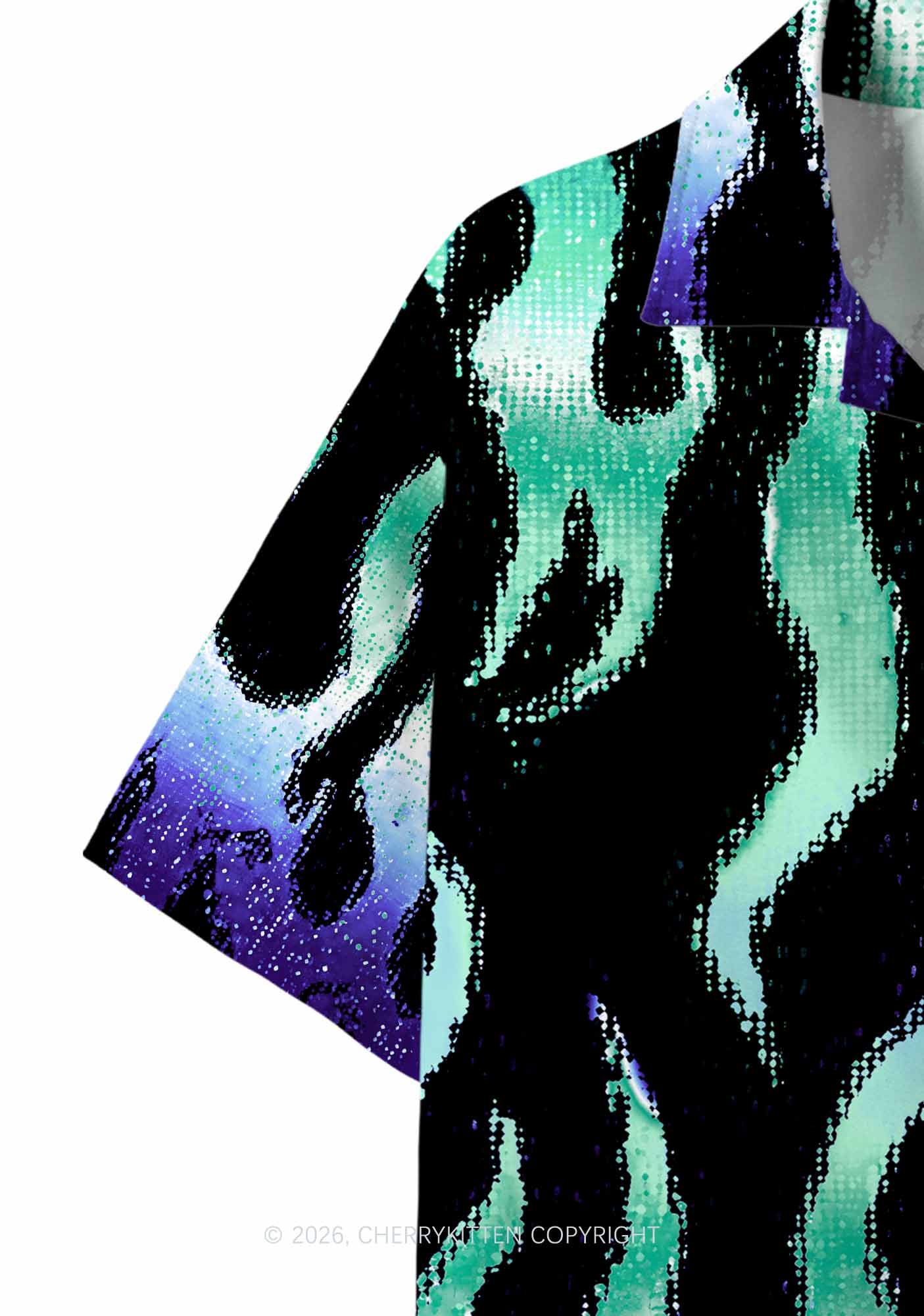 Gay Flame Pride Y2K Print Hawaiian Shirt Cherrykitten