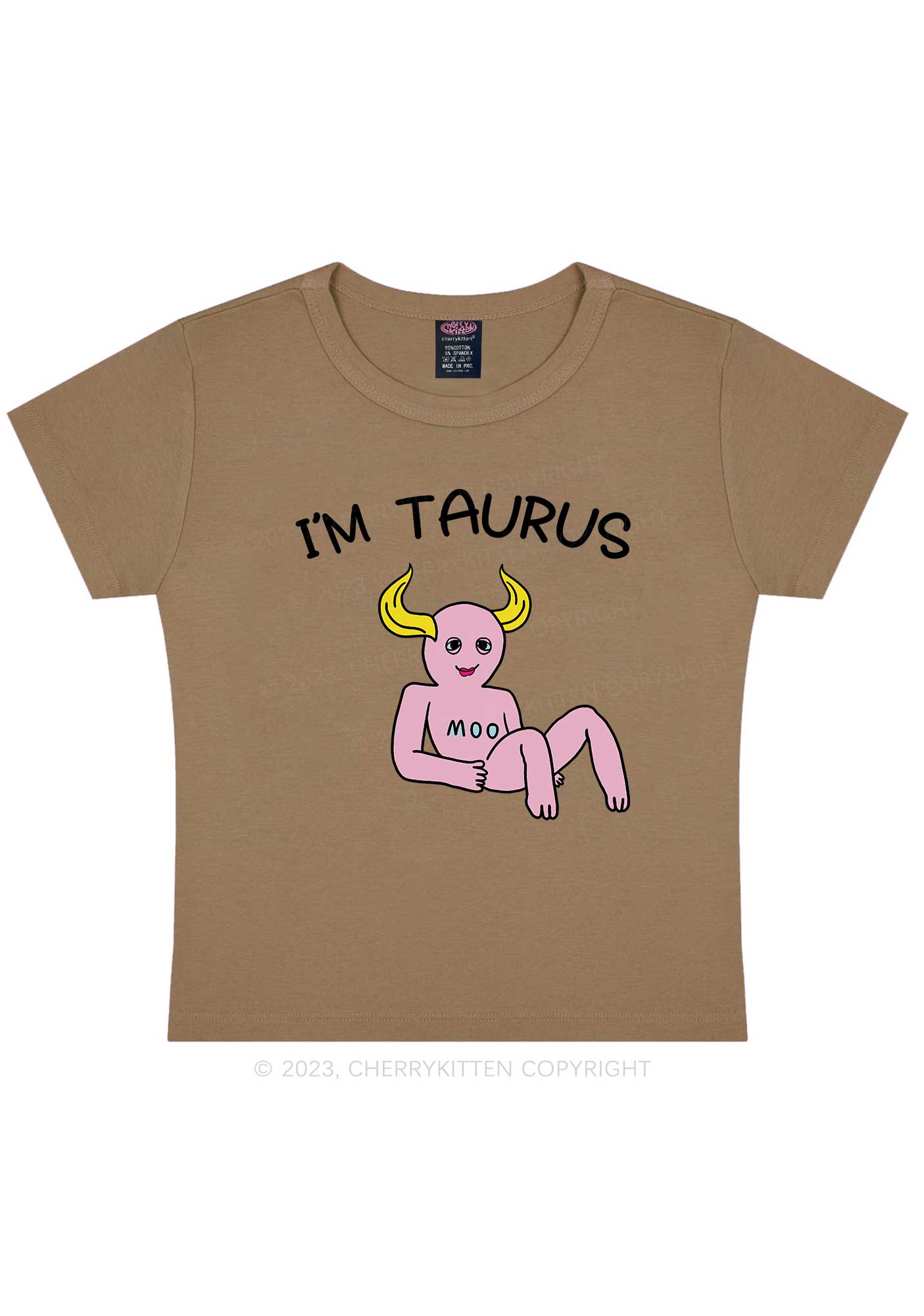 I'm Taurus Y2K Baby Tee Cherrykitten