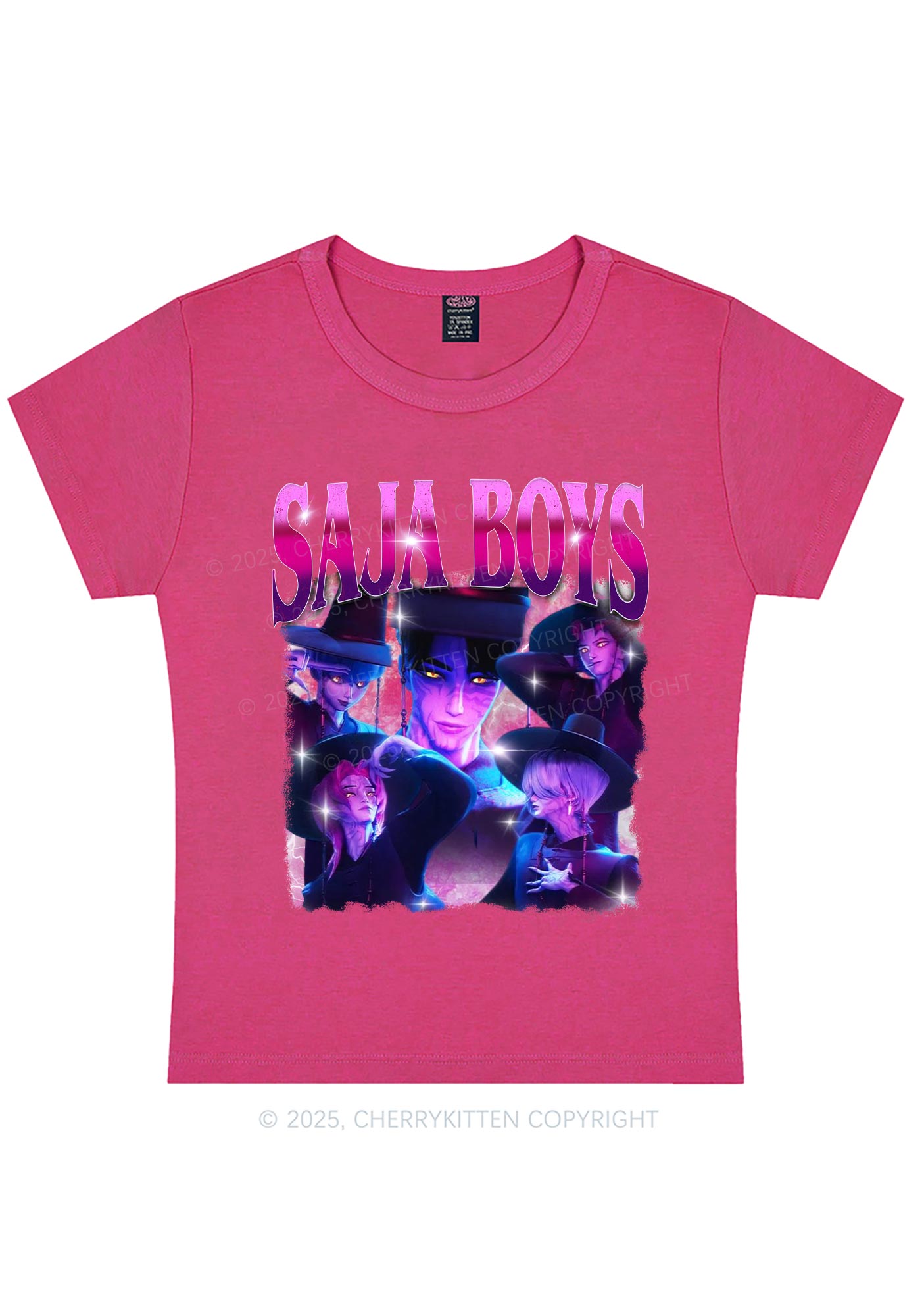 Kpop Boy Group Y2K Baby Tee Cherrykitten