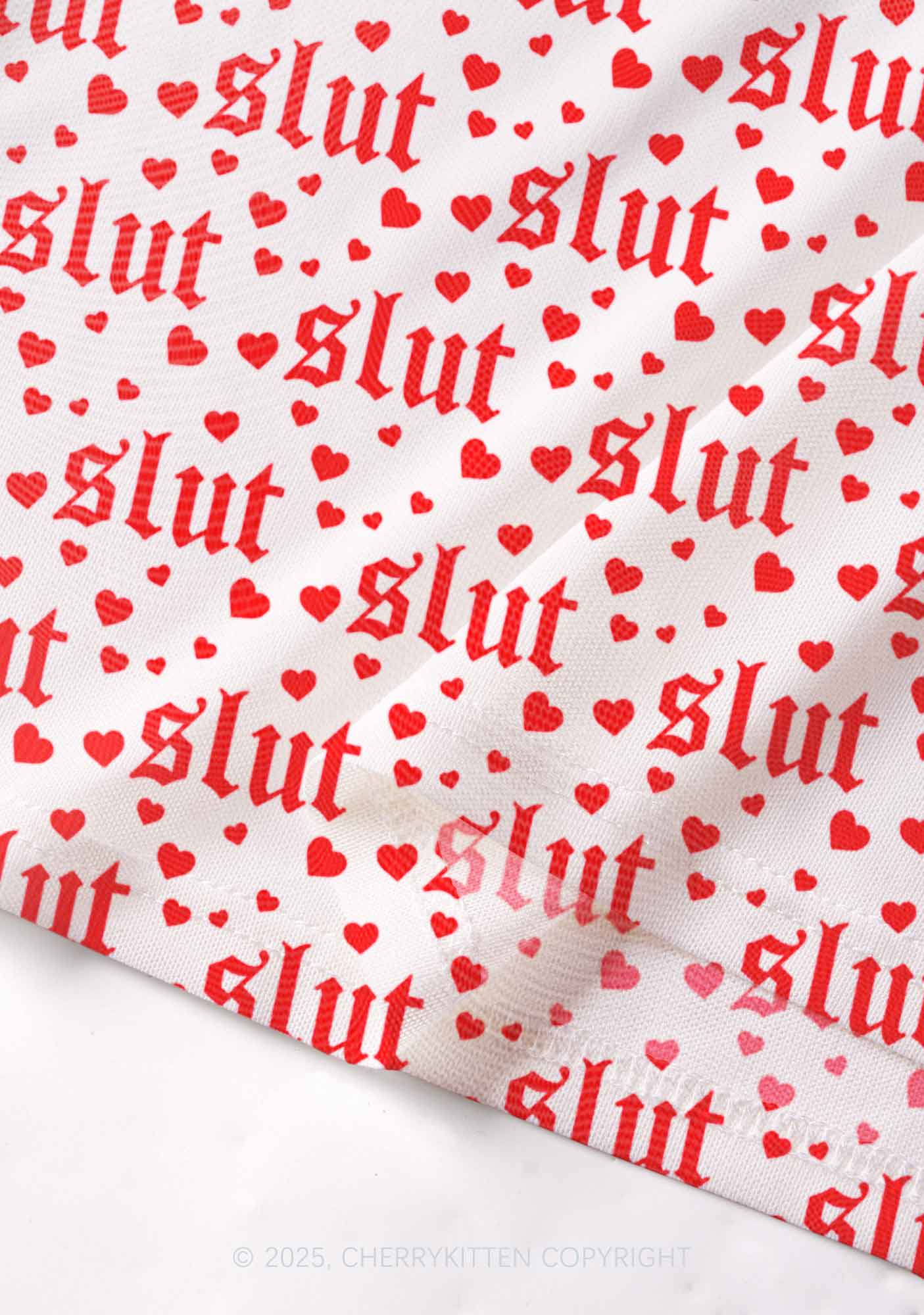 Slxt Red Heart Y2K Mesh Cami Tank Cherrykitten