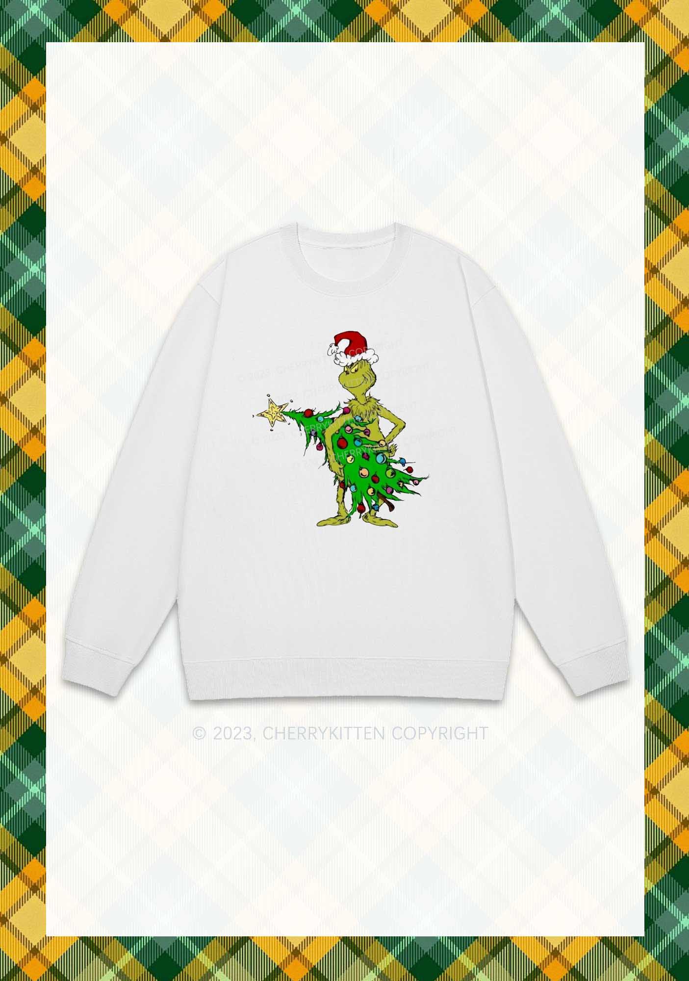 Stealing Christmas Tree Y2K Sweatshirt Cherrykitten