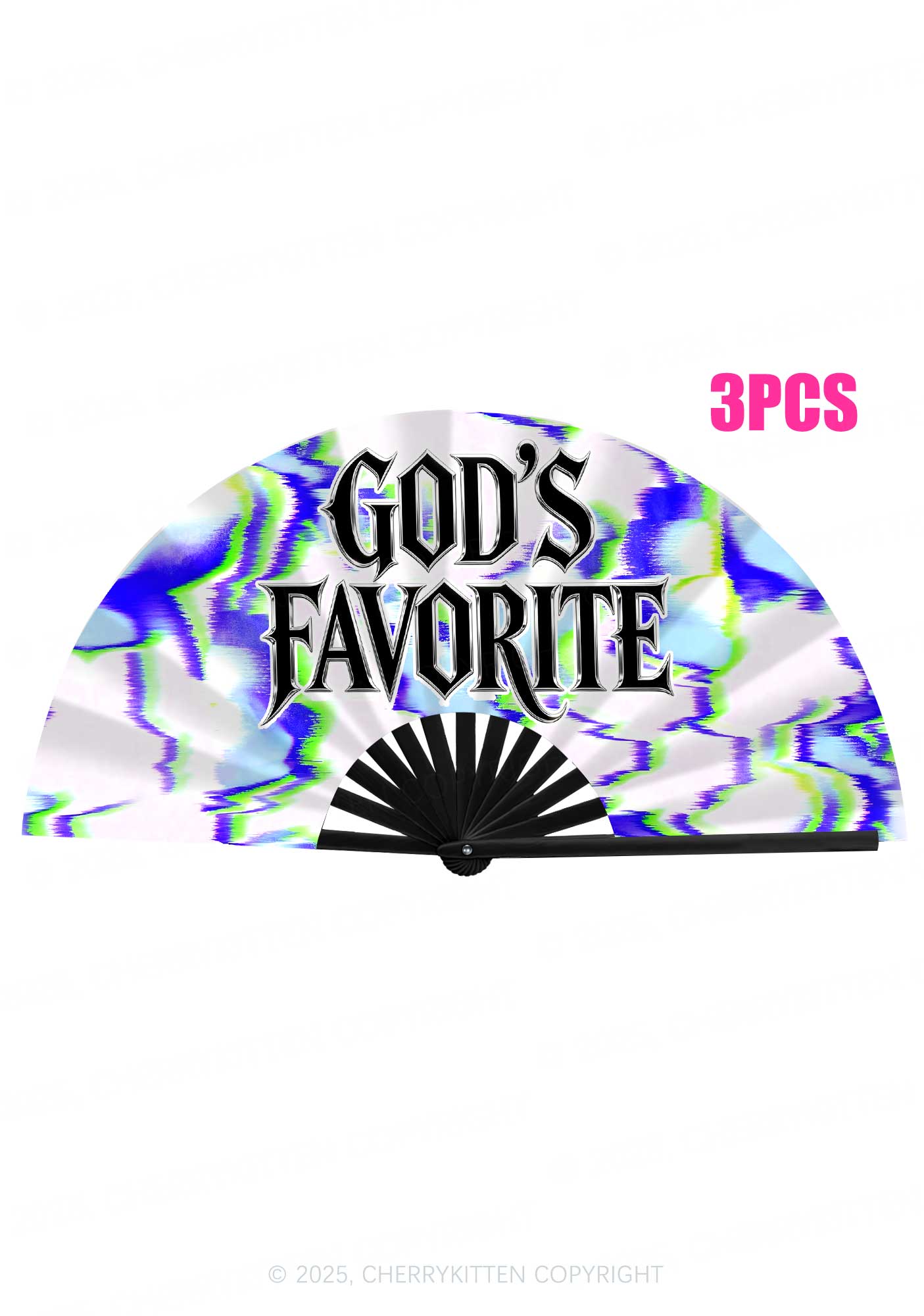Gods Favorite Y2K Rave Hand Fan Cherrykitten