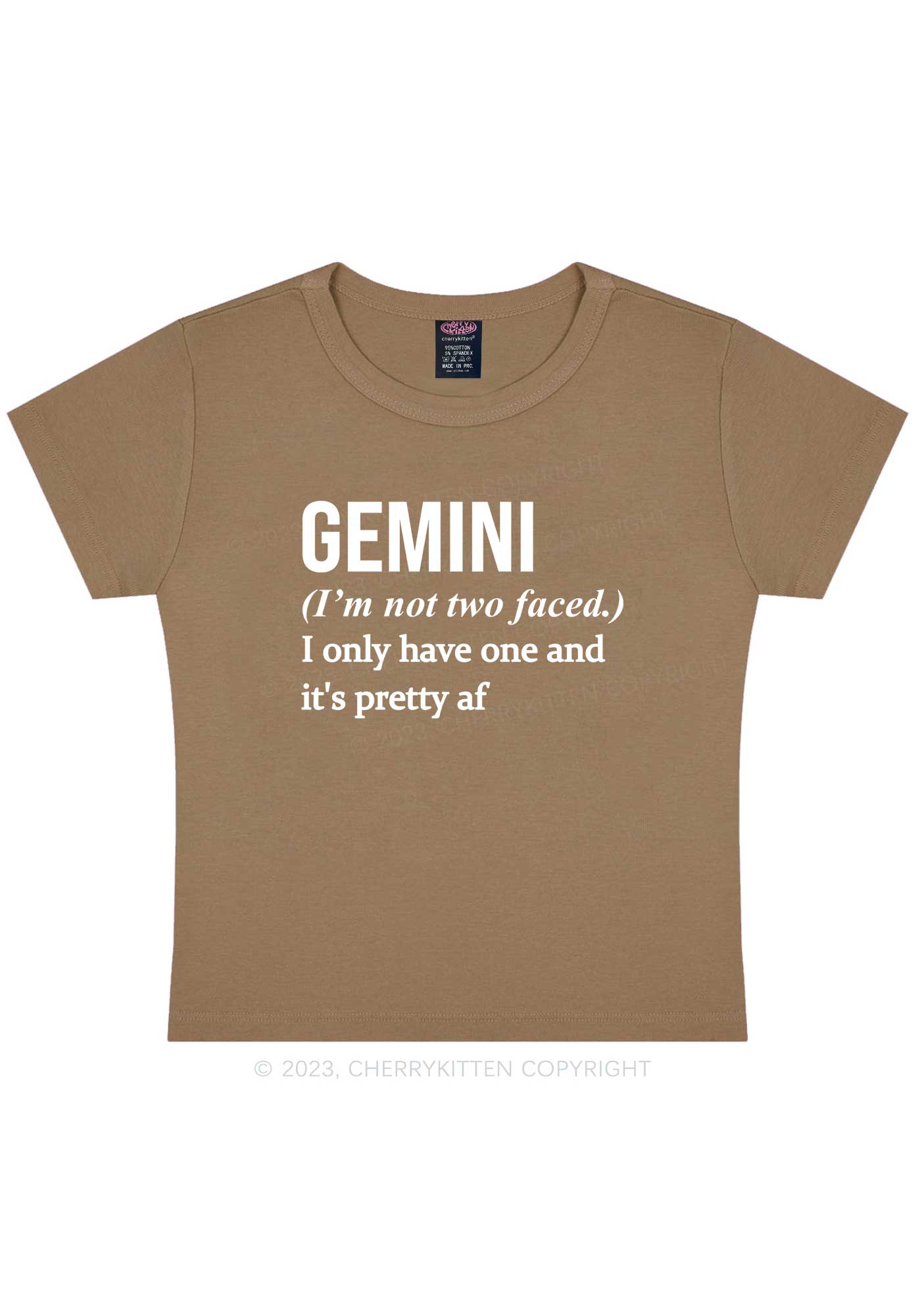 Pretty Gemini Y2K Baby Tee Cherrykitten
