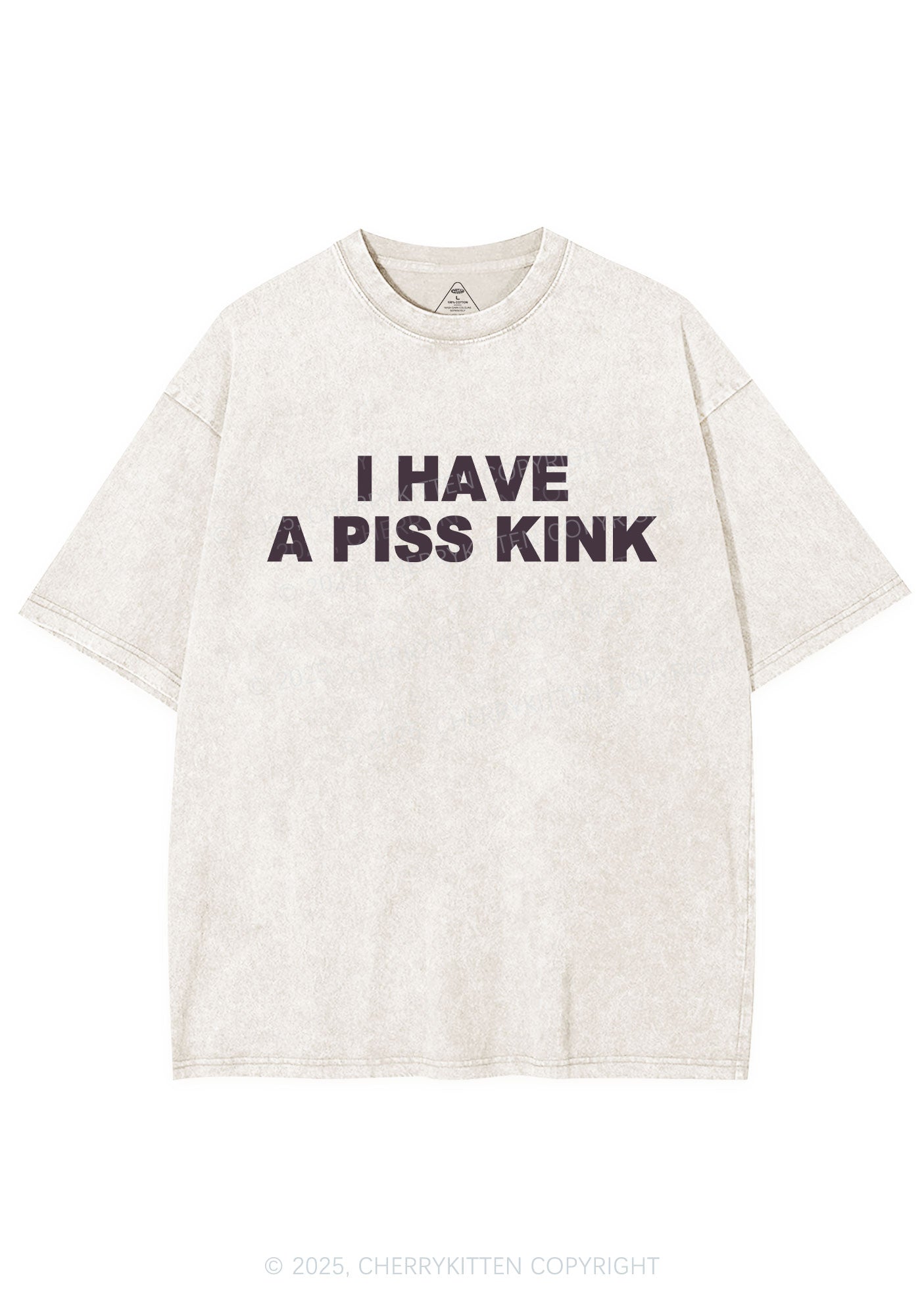 Piss Kink Y2K Shirts Washed Tee Cherrykitten