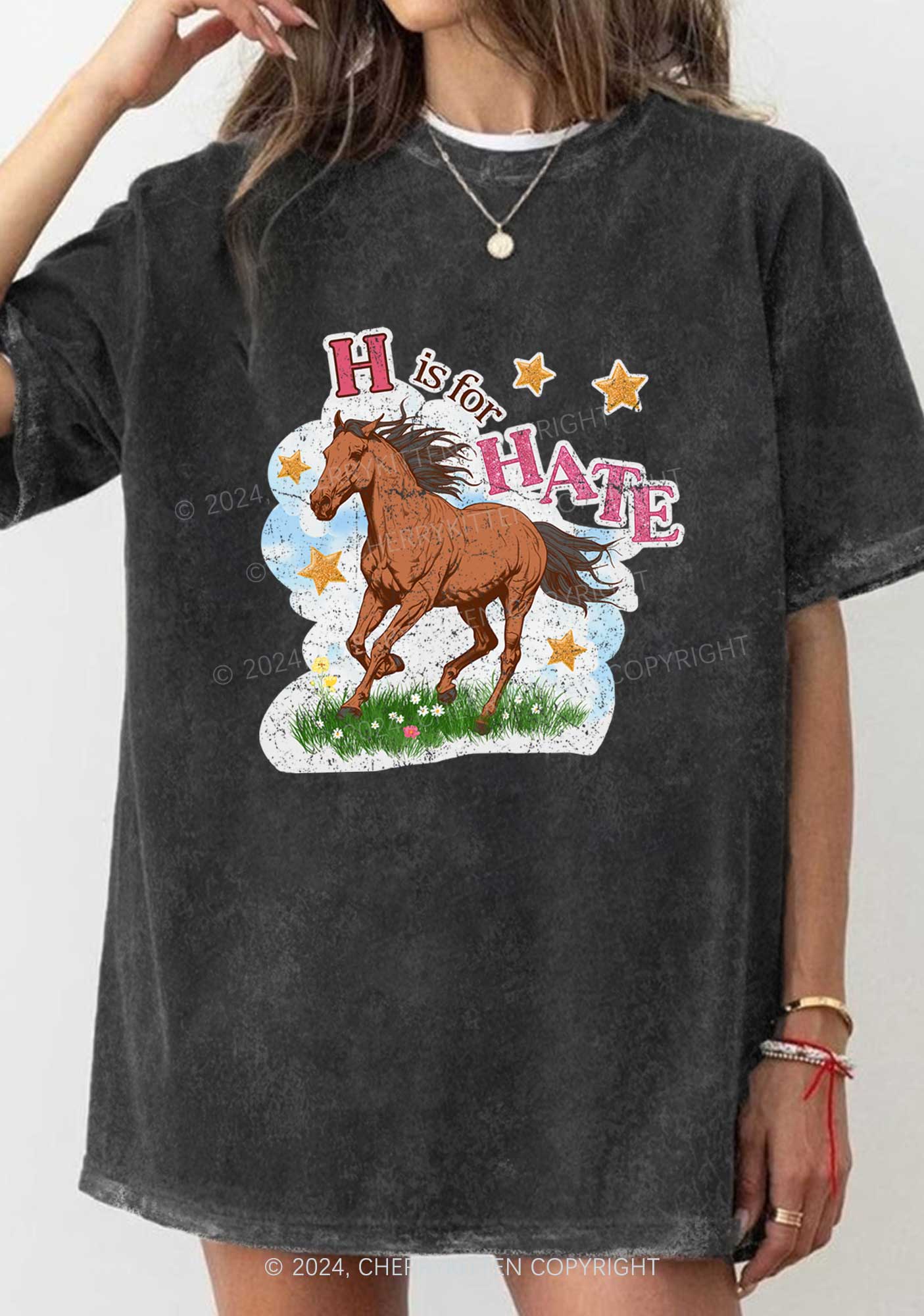 H Is For Hate Y2K Washed Tee Cherrykitten