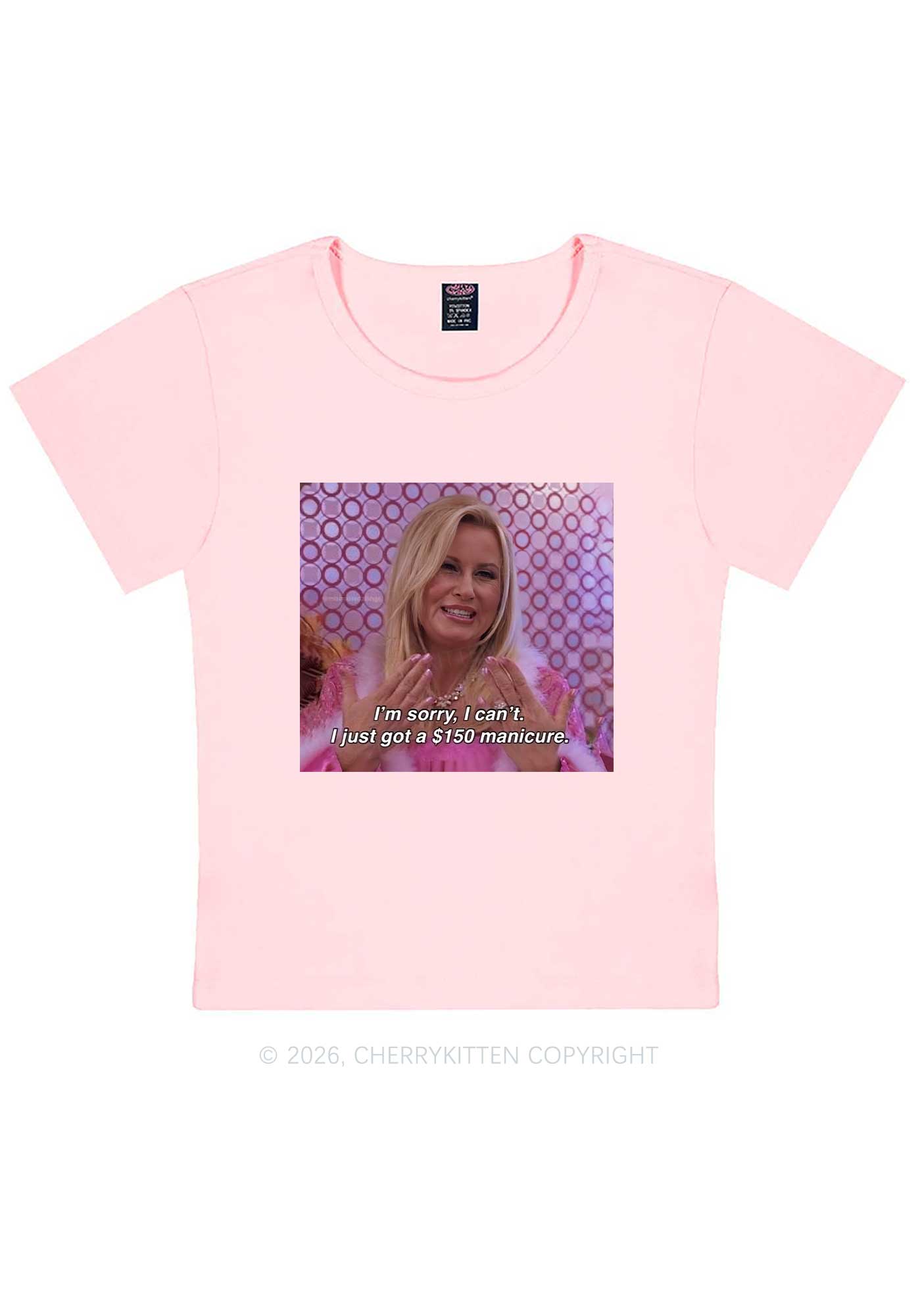 I Just Got Manicure Y2K Baby Tee Cherrykitten