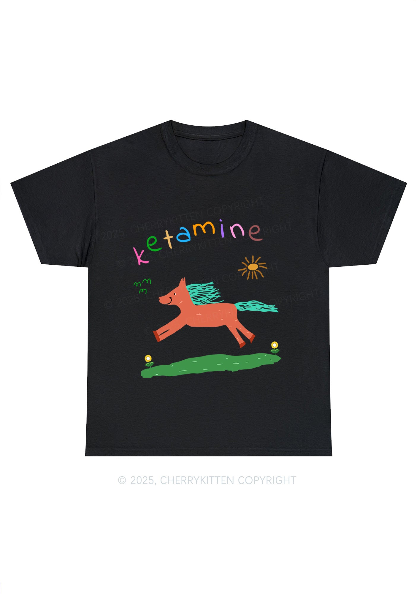 Orange K Pony Y2K Chunky Shirt Cherrykitten