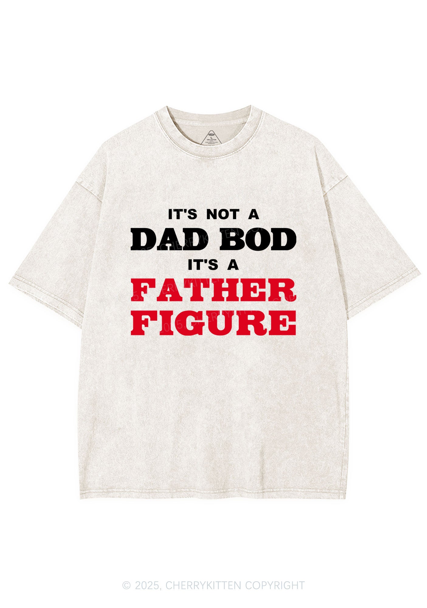 Dad Bod Father Figure Y2K Shirts Washed Tee Cherrykitten