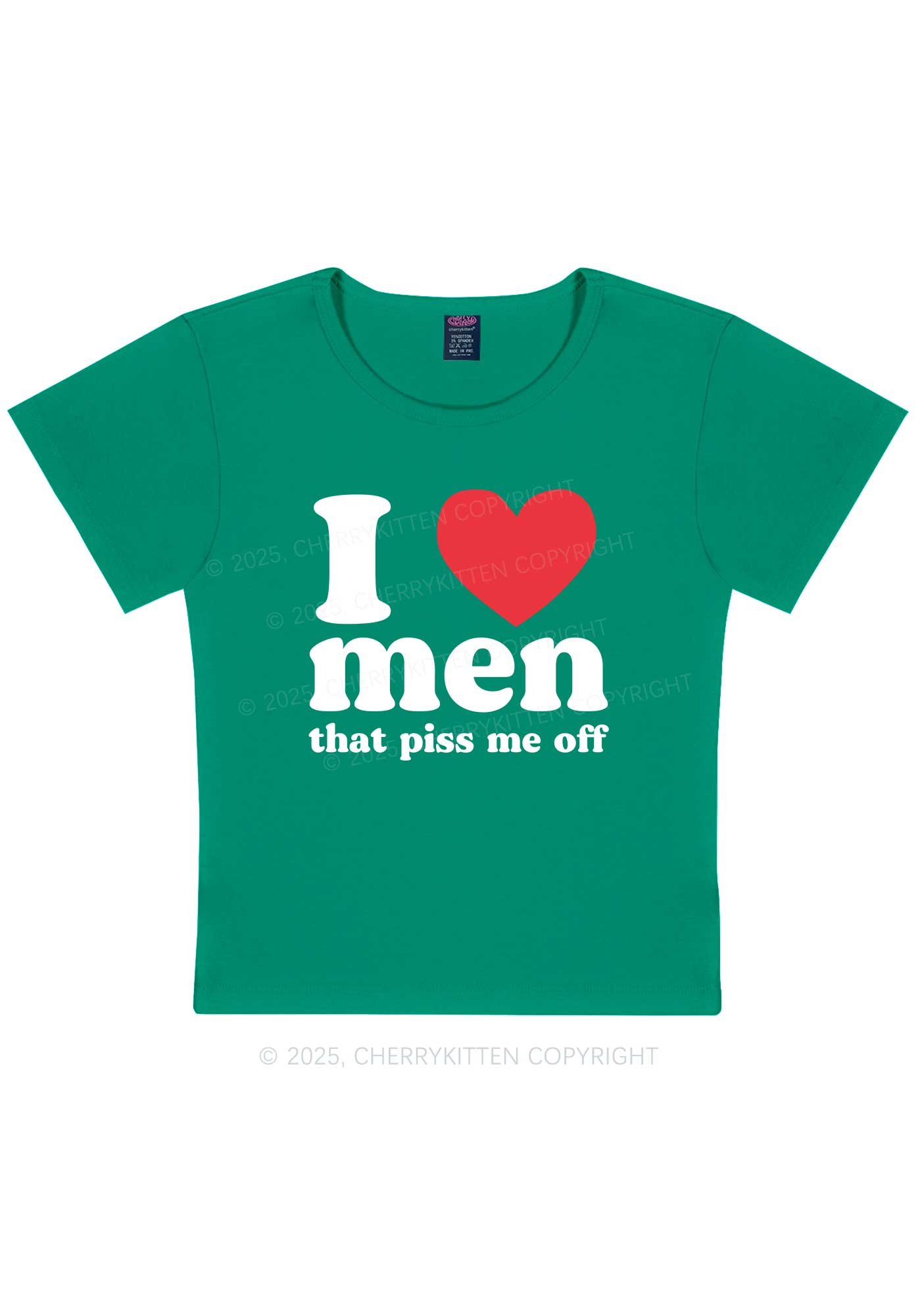 I Love Men Piss Me Off Y2K Baby Tee Cherrykitten